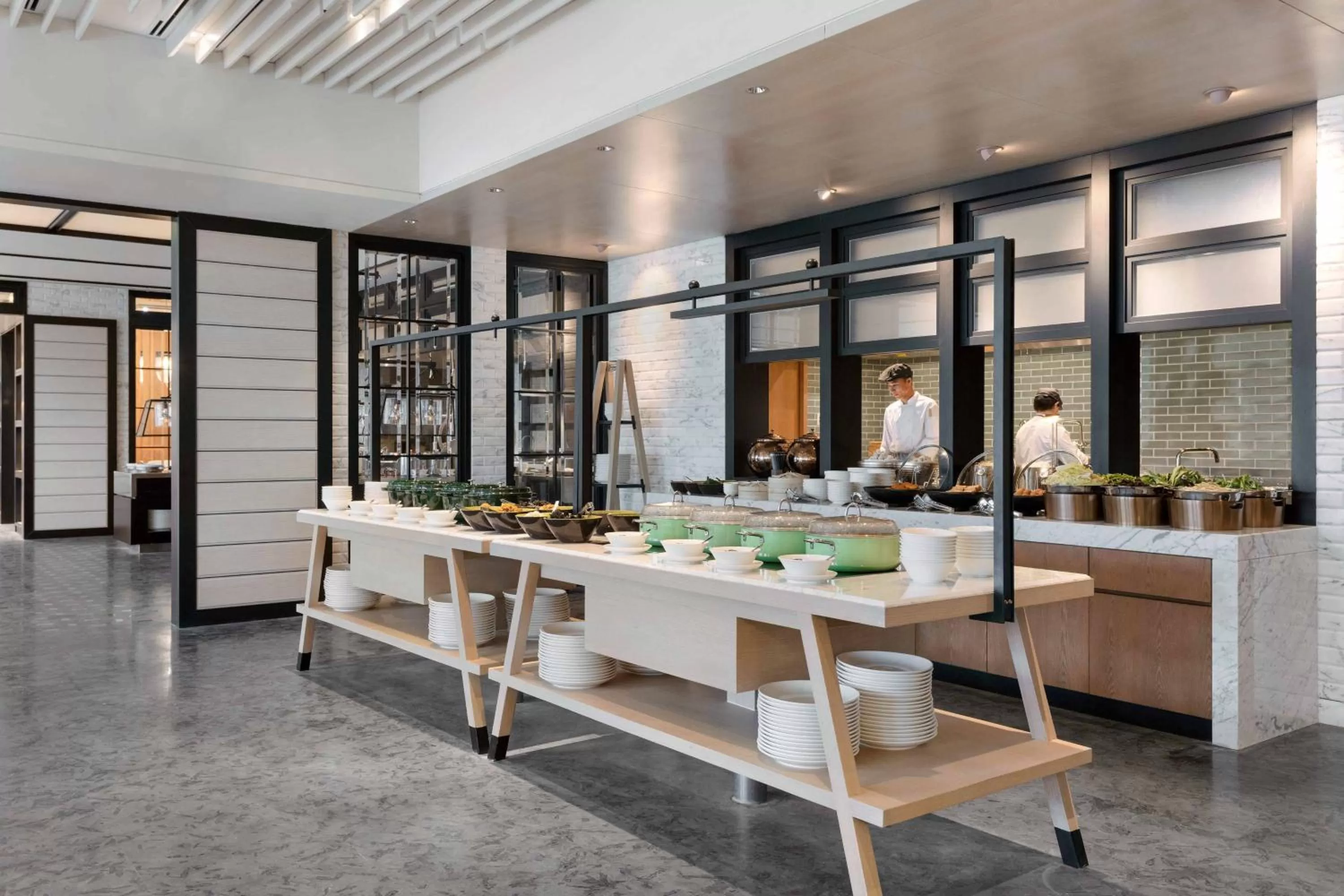 Kitchen or kitchenette in JW Marriott Marquis Hotel Shanghai Pudong