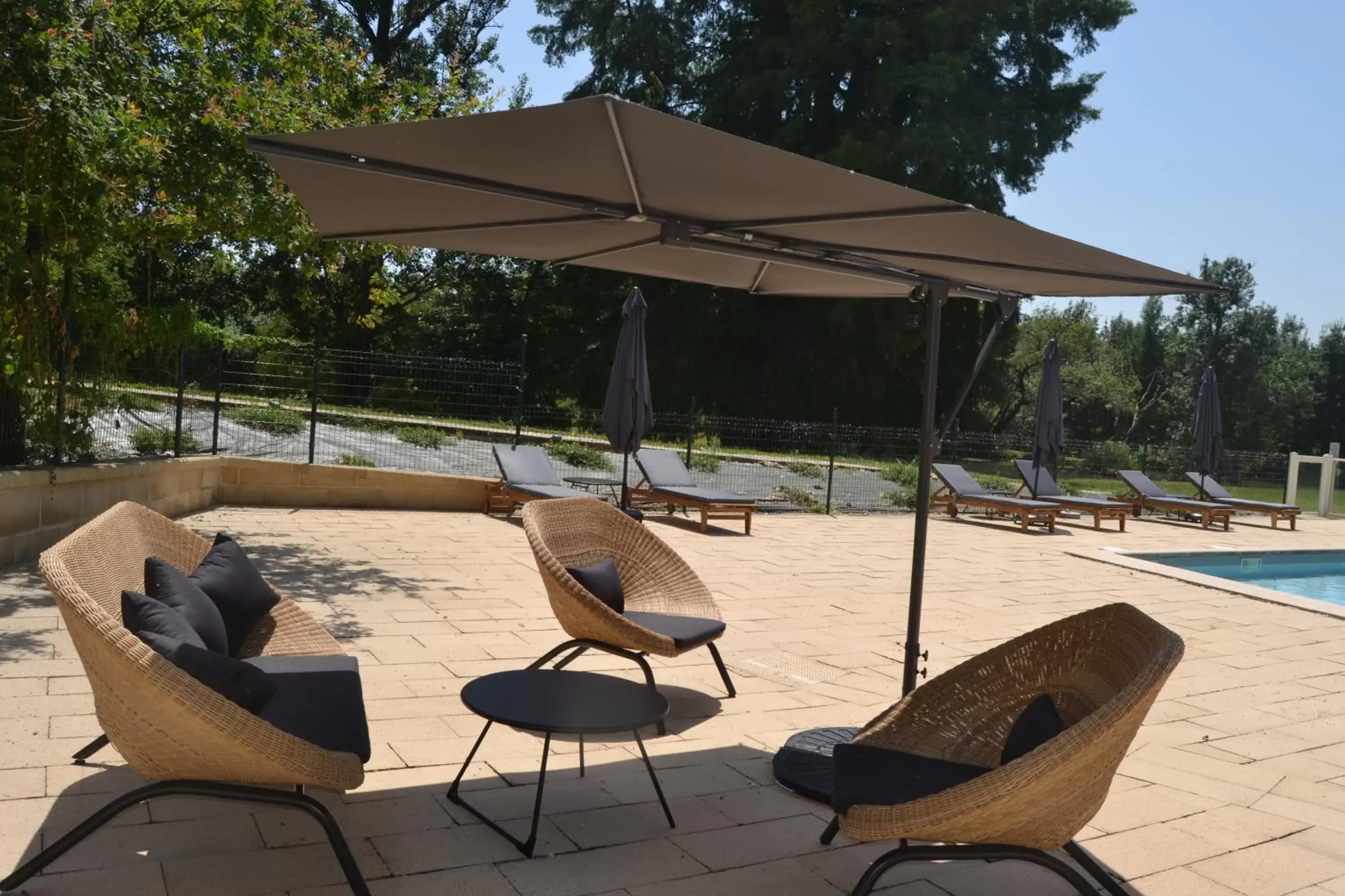 Swimming Pool in Logis Château Saint Marcel