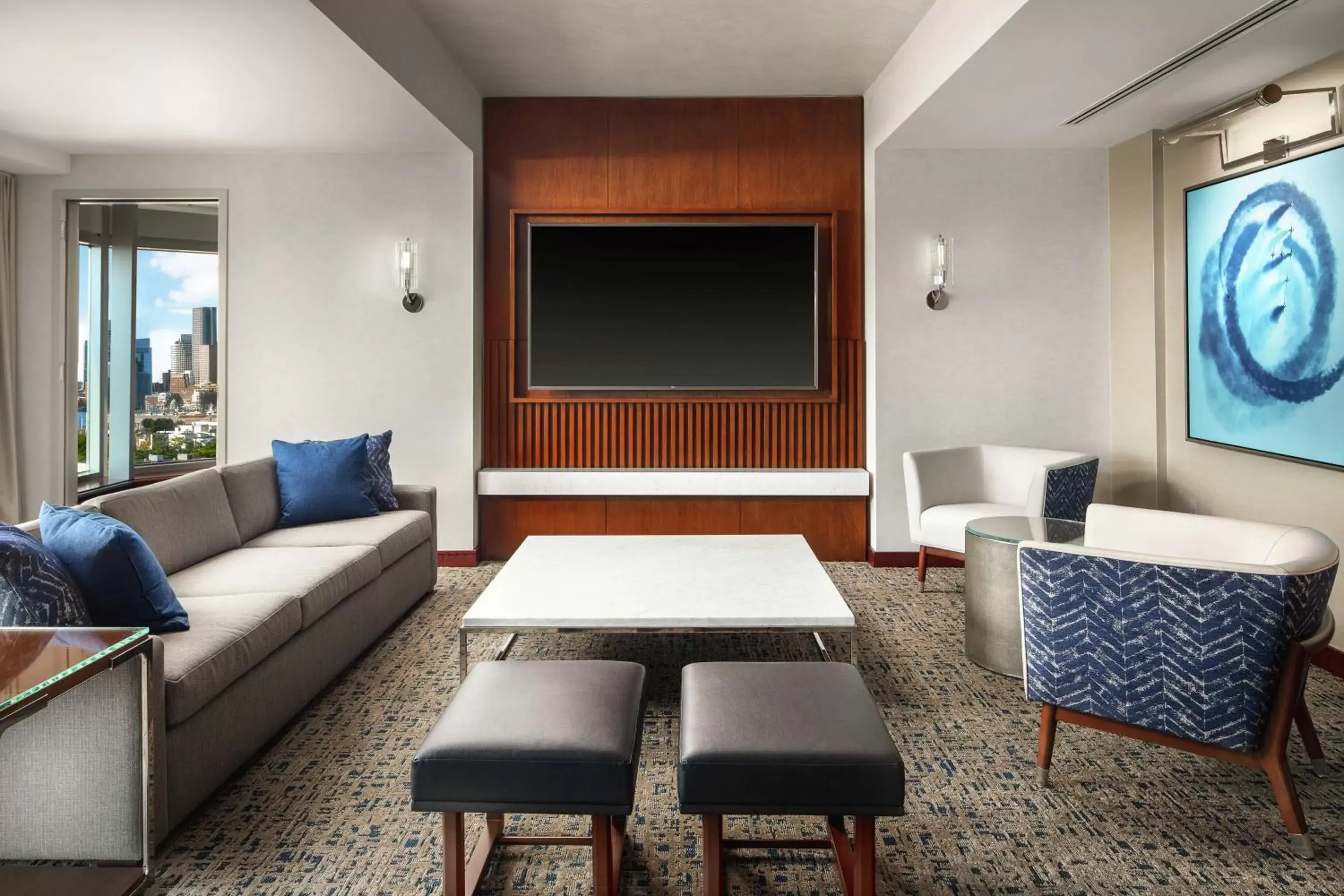 Bedroom, Seating Area in Hilton Boston Logan Airport