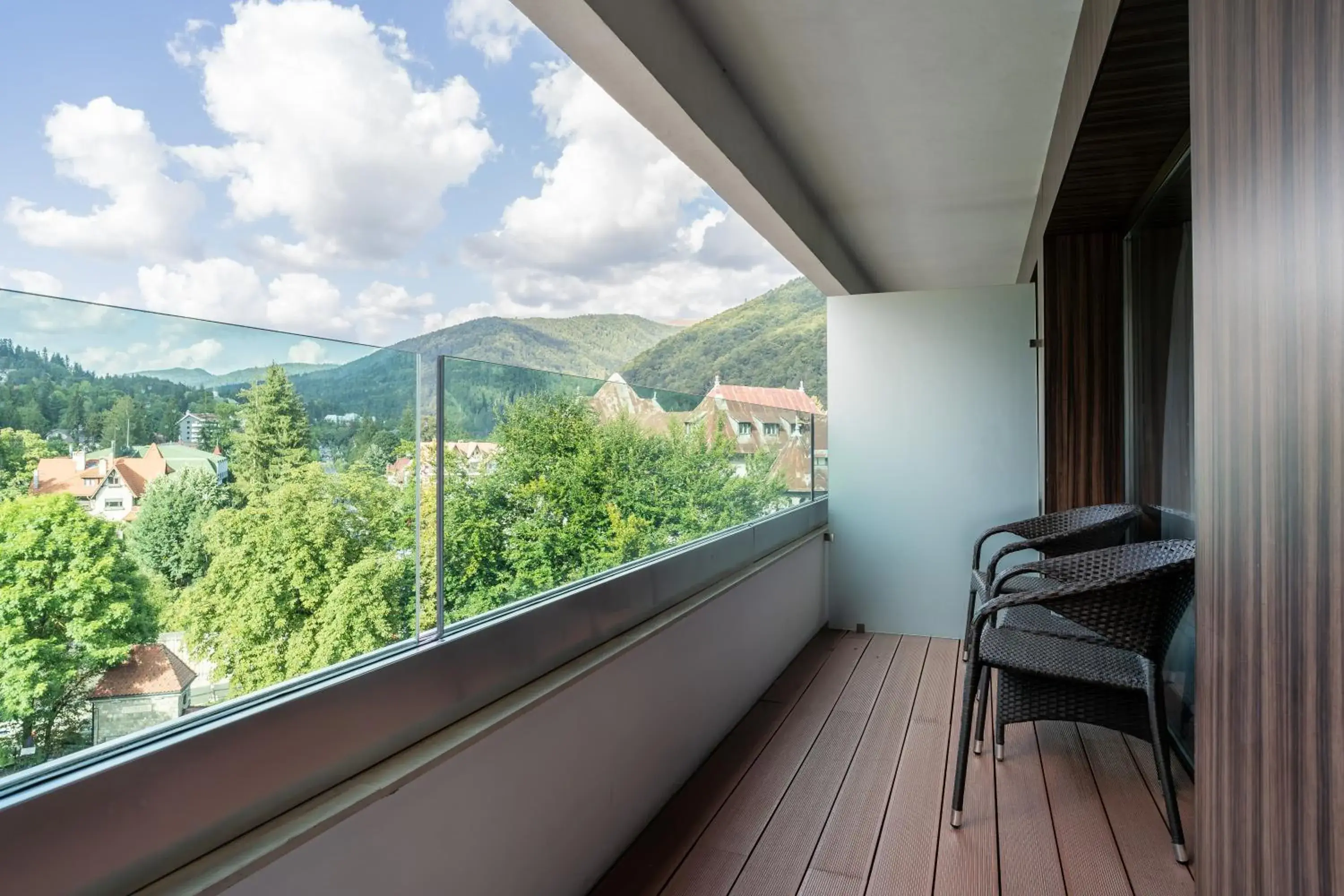 View (from property/room), Balcony/Terrace in International Sinaia