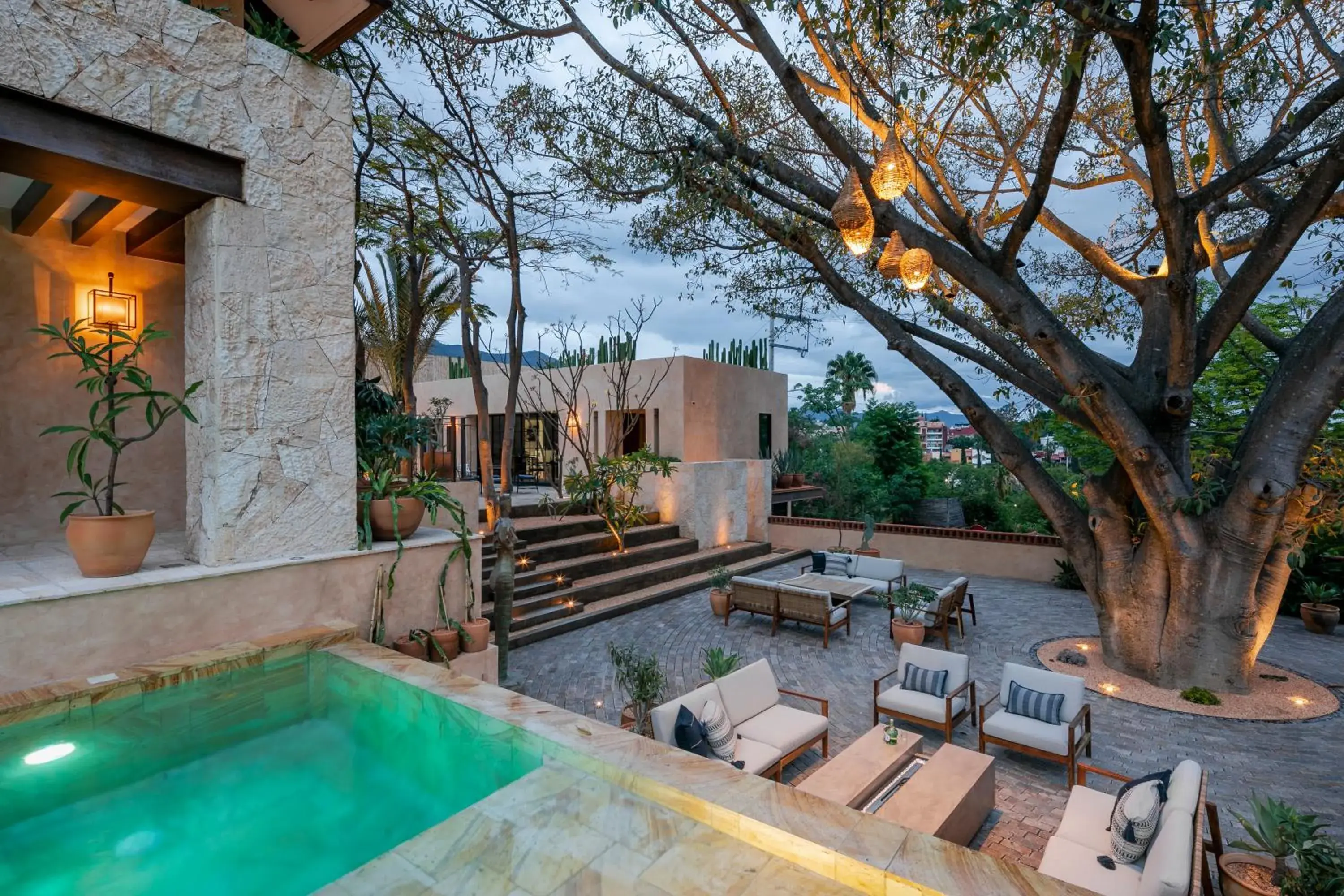 Patio, Swimming Pool in Hotel Casa Santo Origen