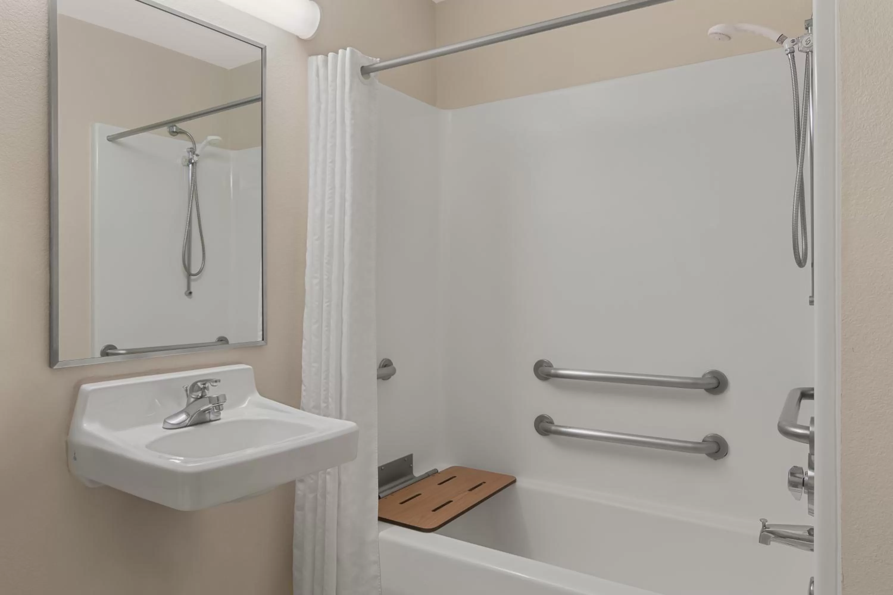 Shower in Candlewood Suites Raleigh Crabtree by IHG