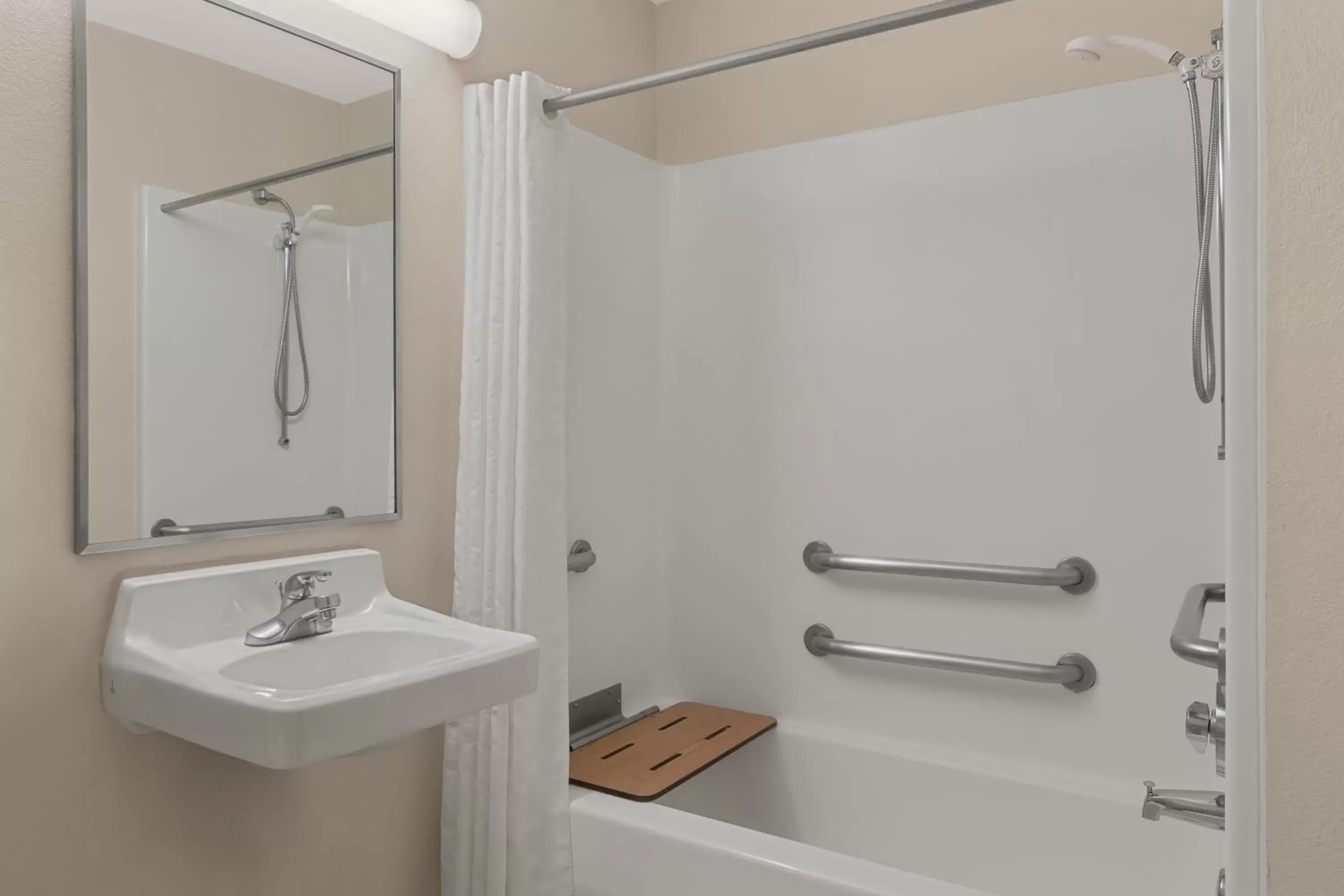 Shower, Bathroom in Candlewood Suites Raleigh Crabtree, an IHG Hotel