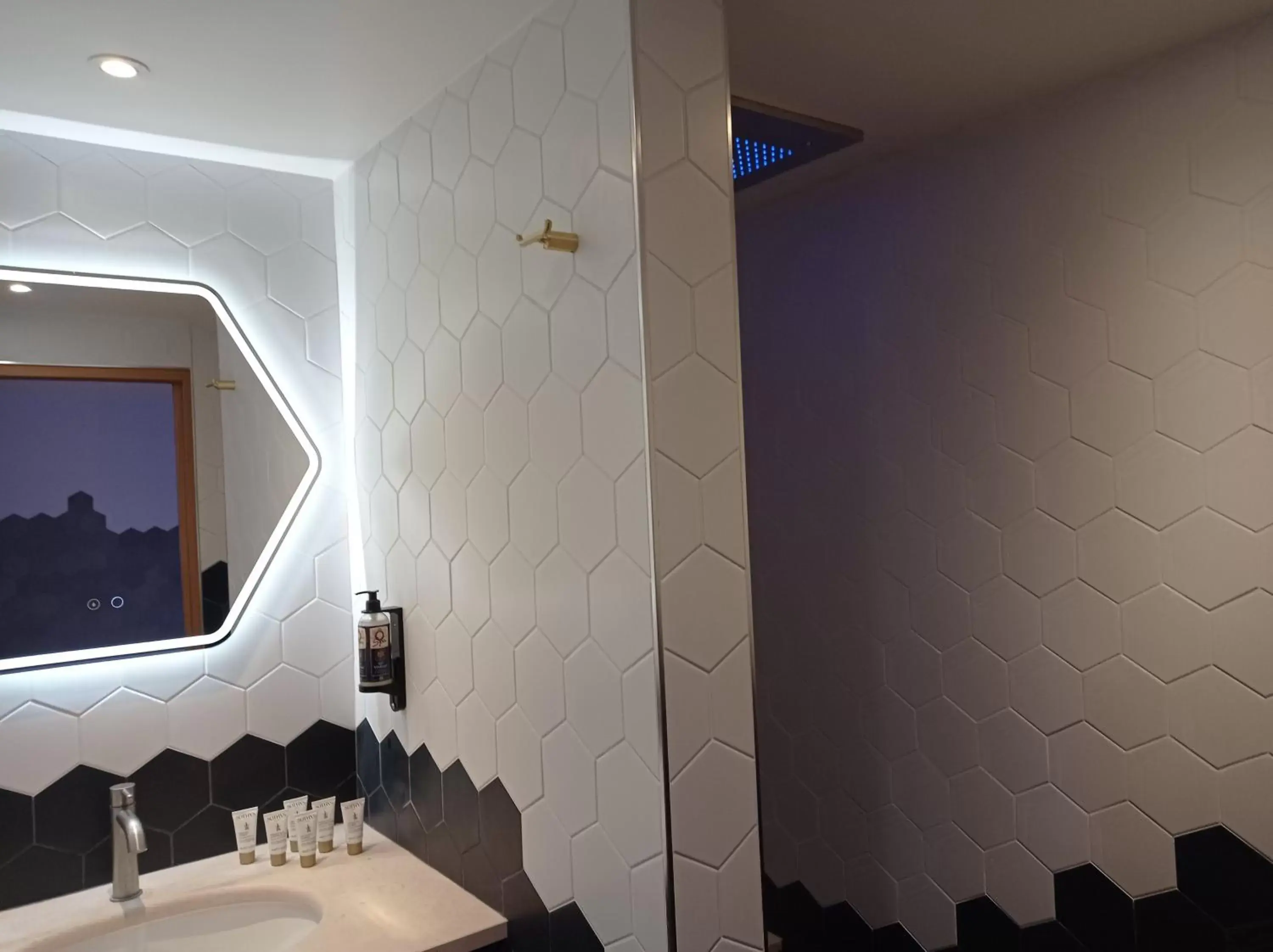 Bathroom, TV/Entertainment Center in Hotel et Spa Le Lion d'Or