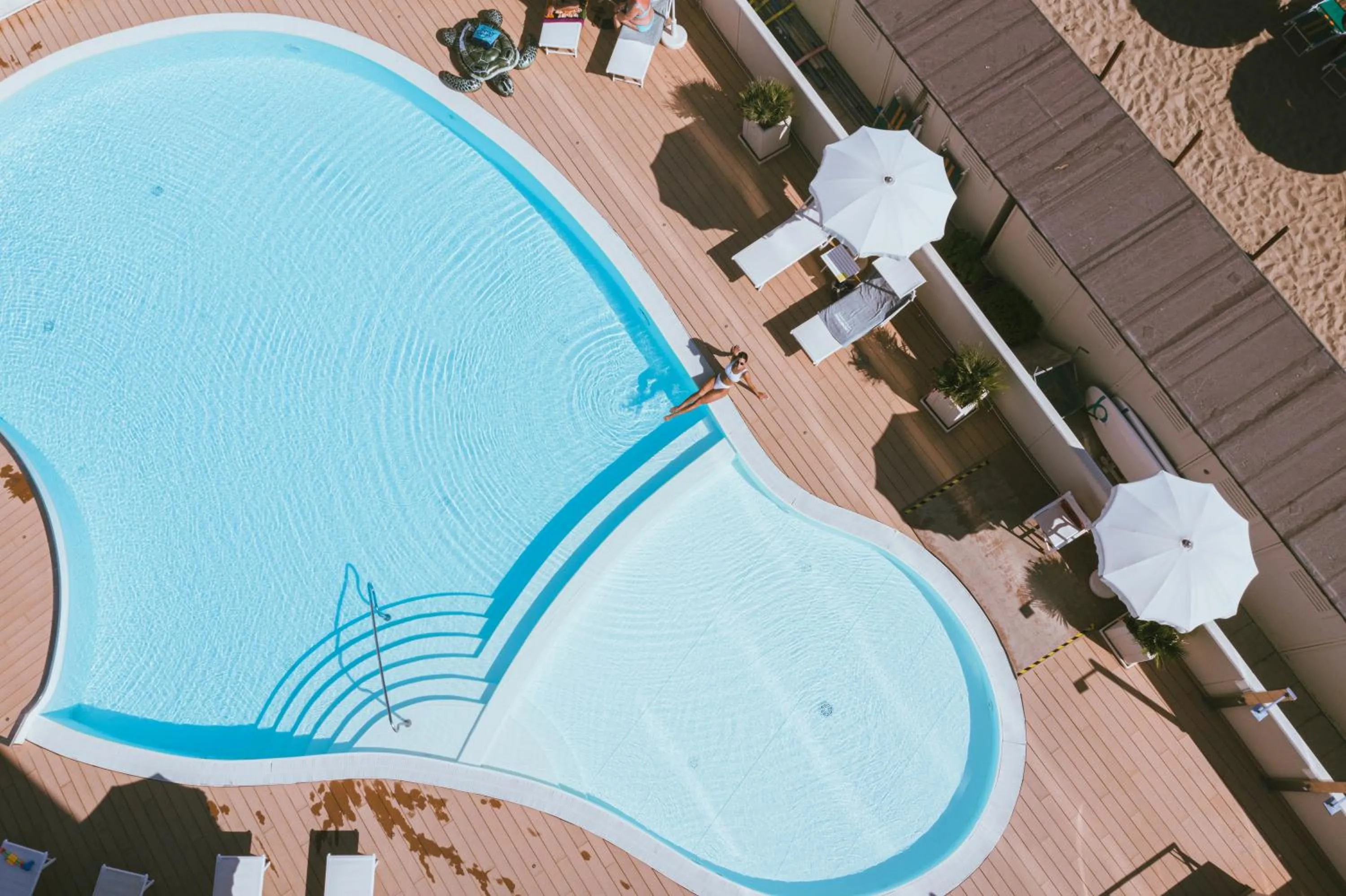 Pool view in Nautilus Family Hotel