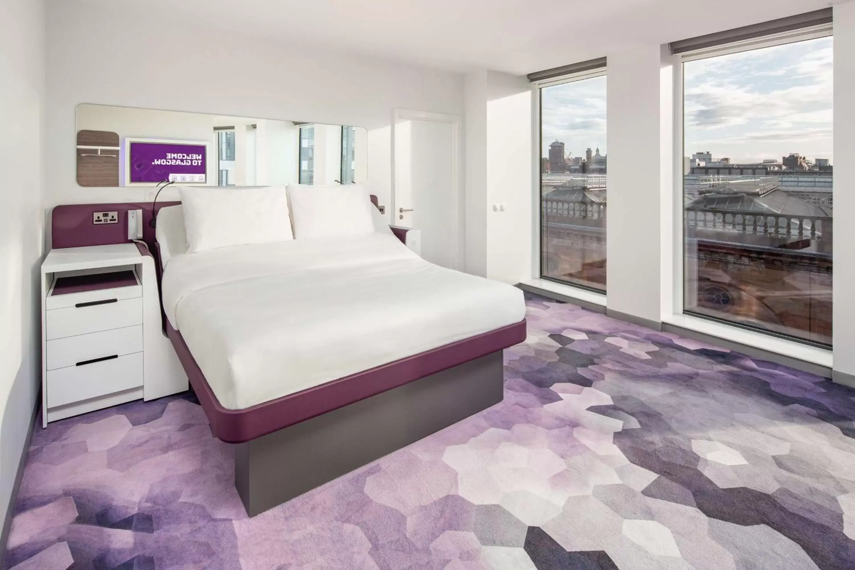 Photo of the whole room, Bed in YOTEL Glasgow