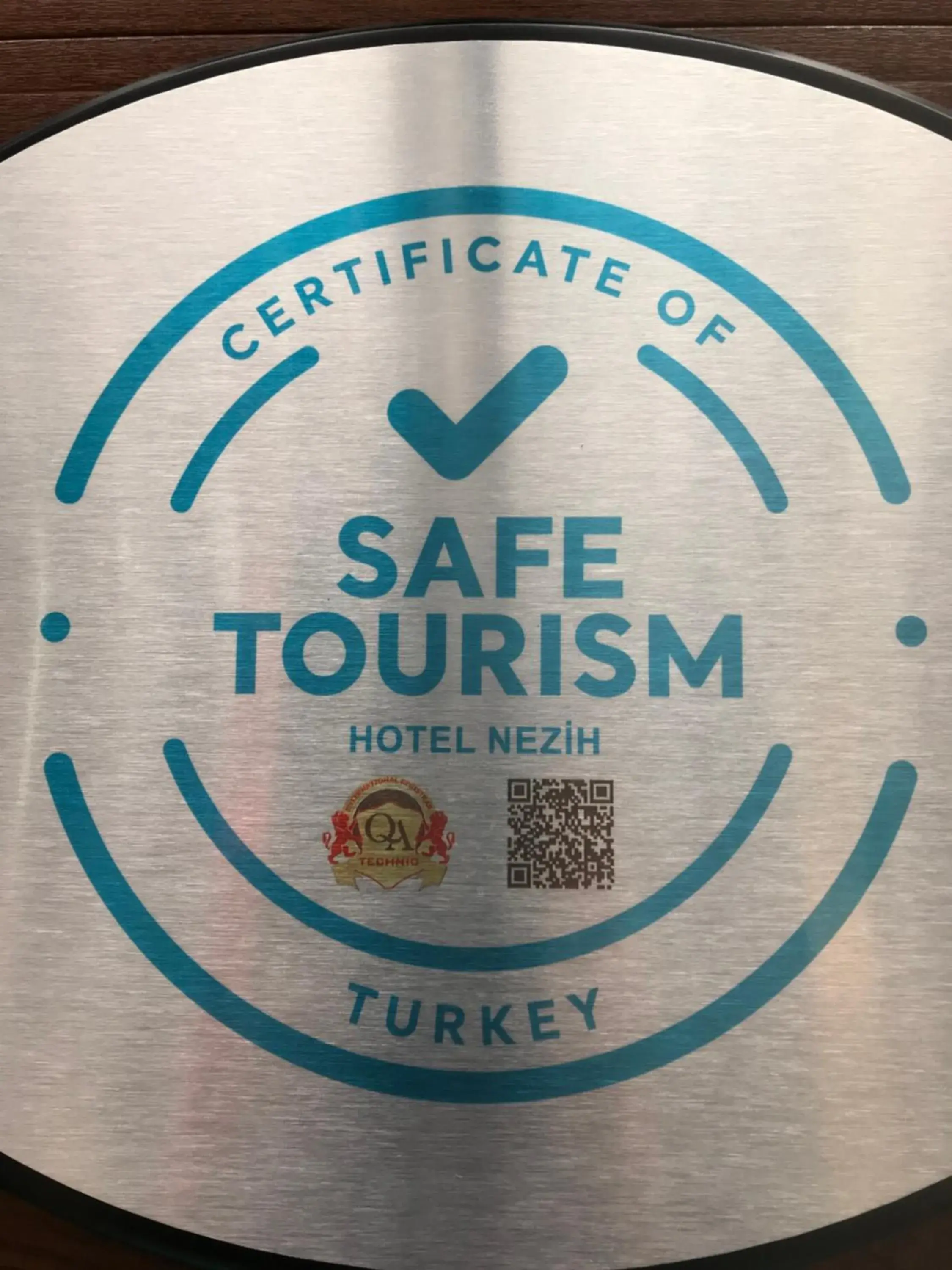 Logo/Certificate/Sign in Hotel Nezih Istanbul