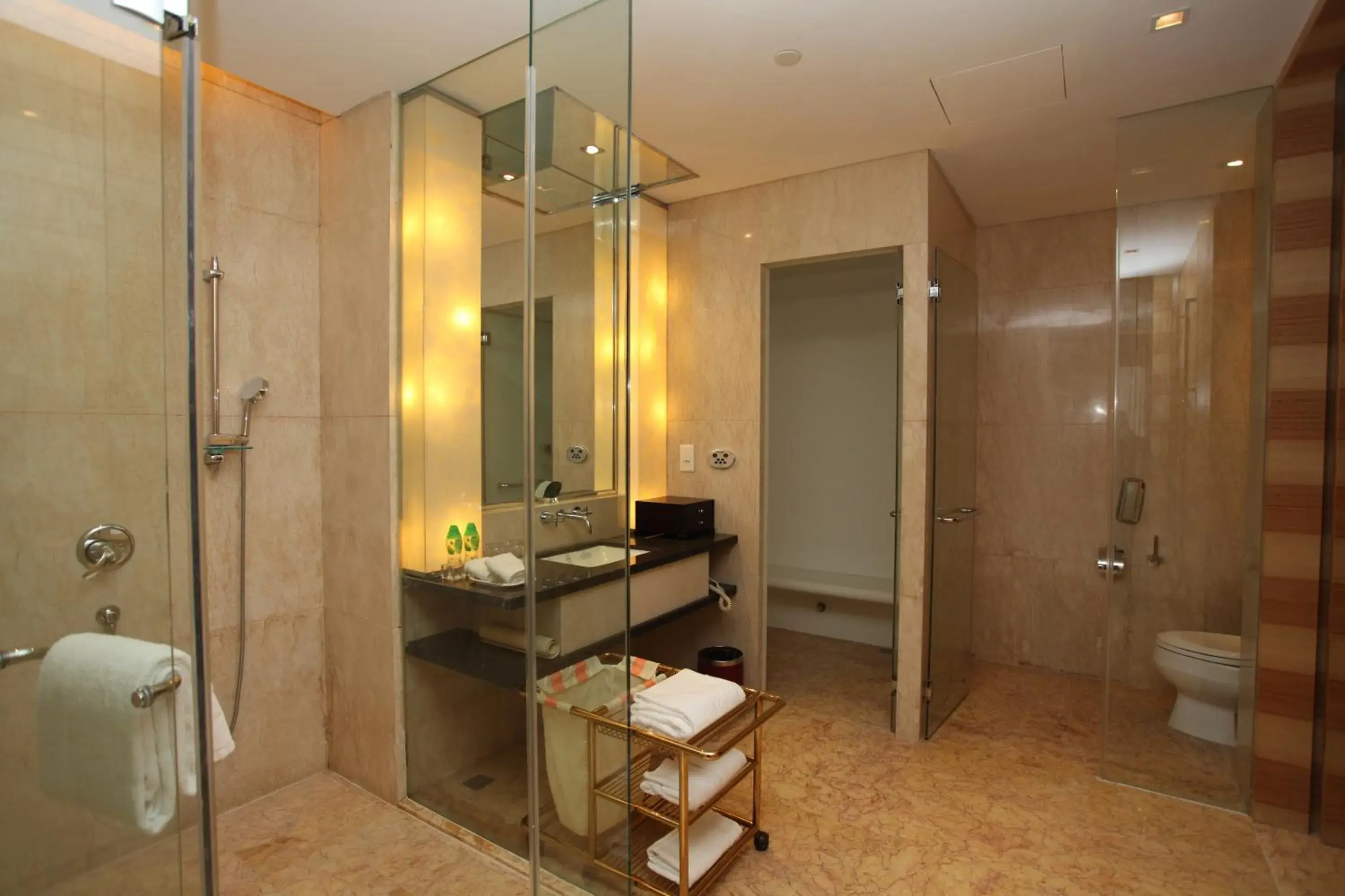 Shower, Bathroom in HJ International Hotel