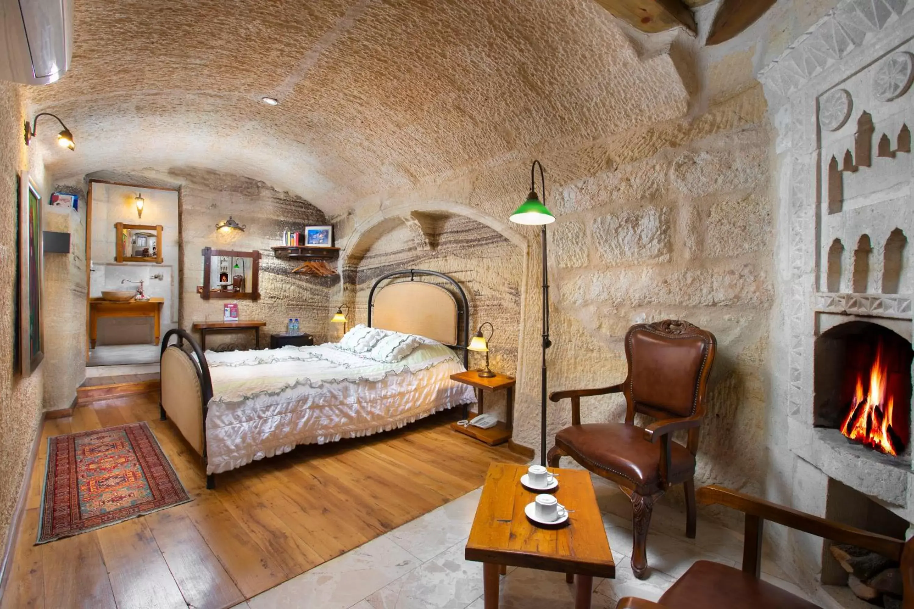 Bed in Terra Cave Hotel