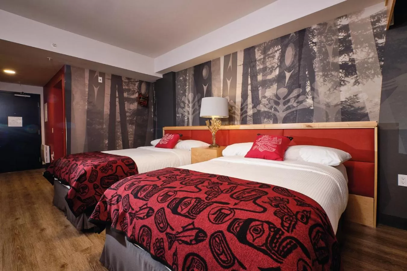 Bed in Skwachàys Lodge