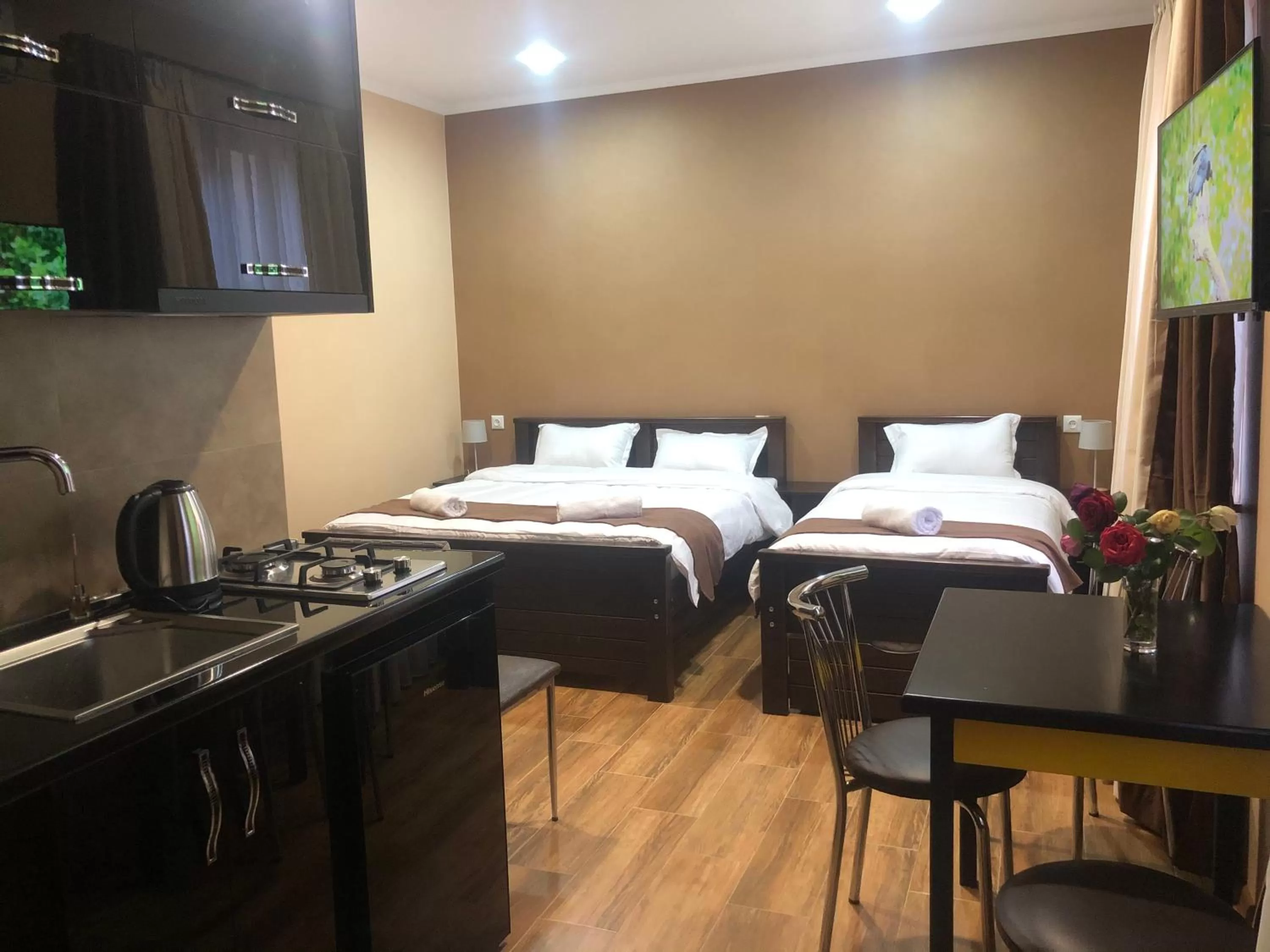 Bed in Borjomi Yellow Hotel