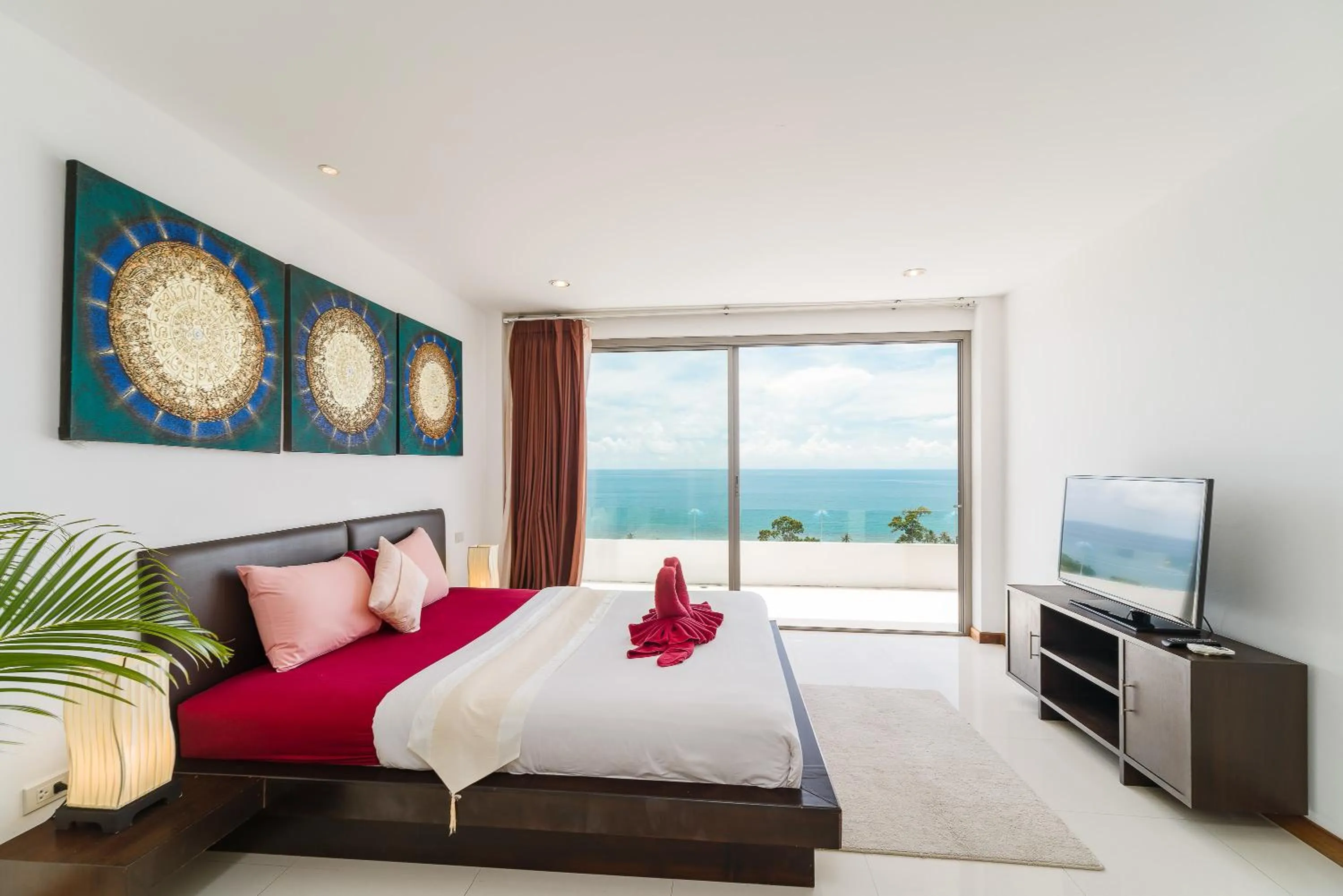 TV and multimedia, Bed in Tropical Sea View Residence