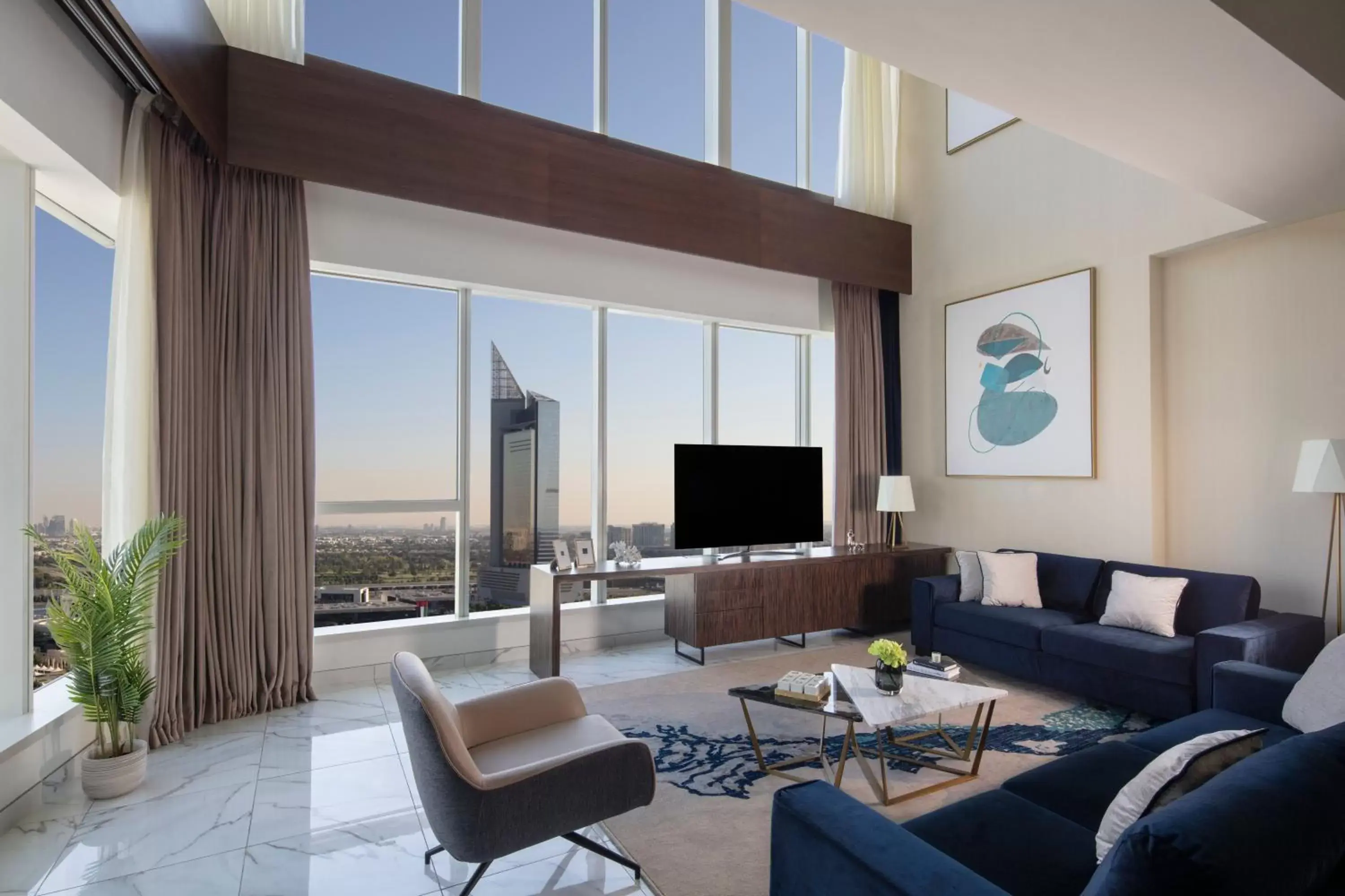 Living room in Avani Plus Palm View Dubai Hotel & Suites Living room in Avani Plus Palm View Dubai Hotel & Suites
