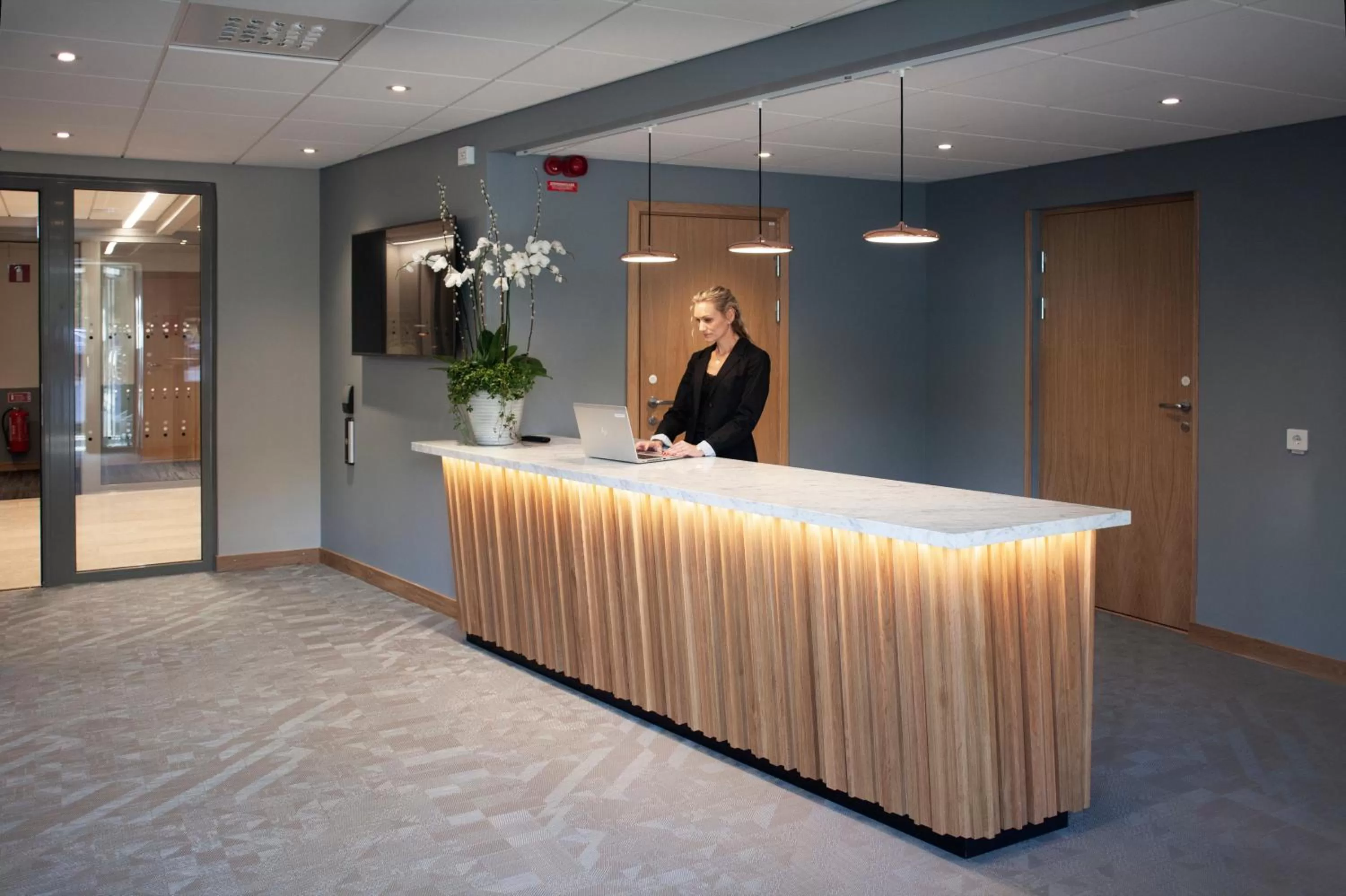 Lobby or reception in First Hotel The Studio