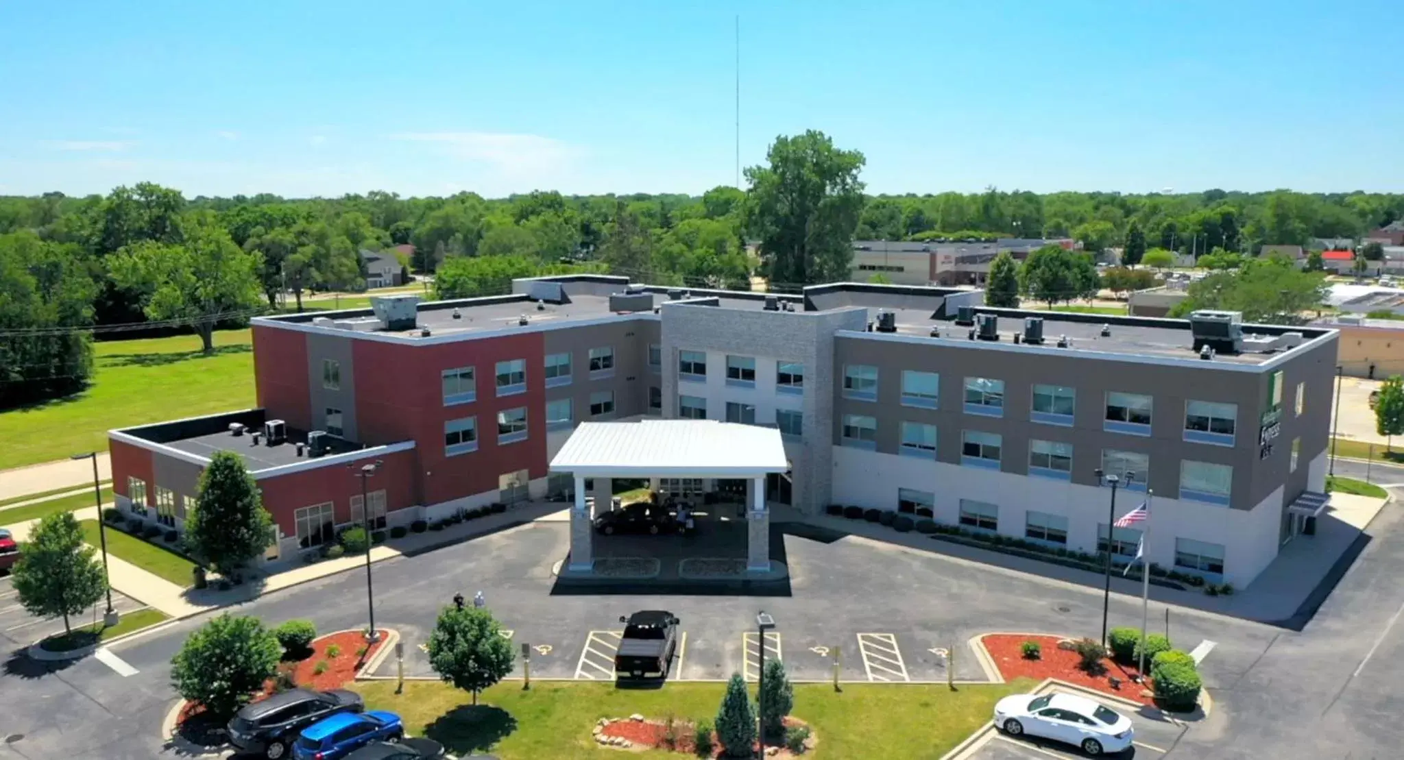 Property building, Bird's-eye View in Holiday Inn Express & Suites Galesburg, an IHG Hotel