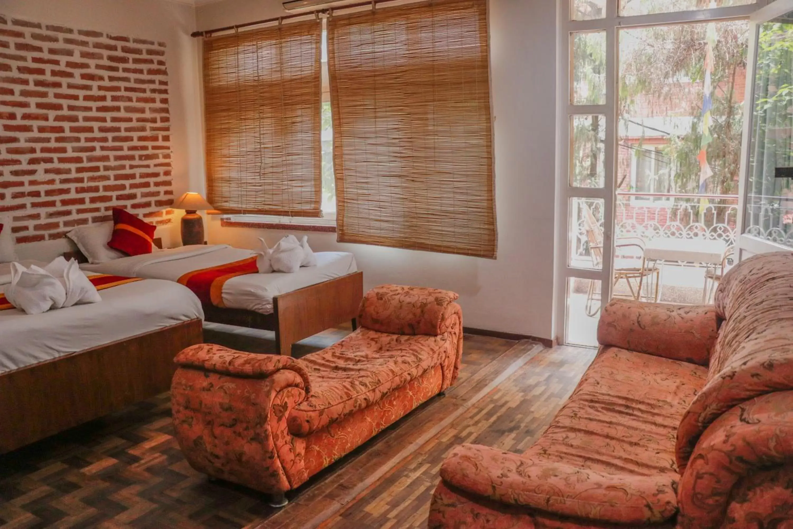 Bed in Hotel ThorongLa Thamel Bed in Hotel ThorongLa Thamel