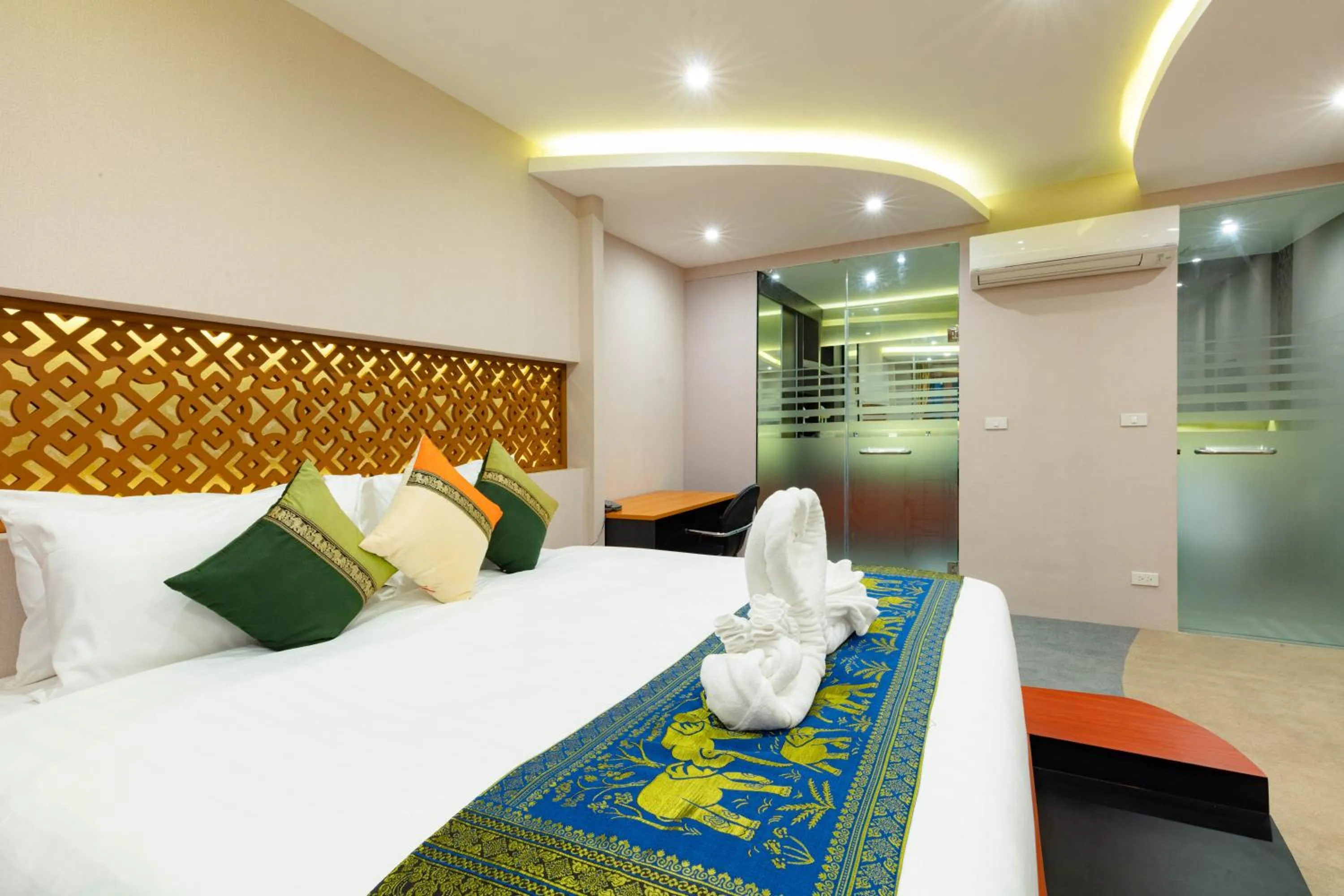 Bedroom, Bed in Royal Phawadee Village Patong - 2 Minutes walk to the beach