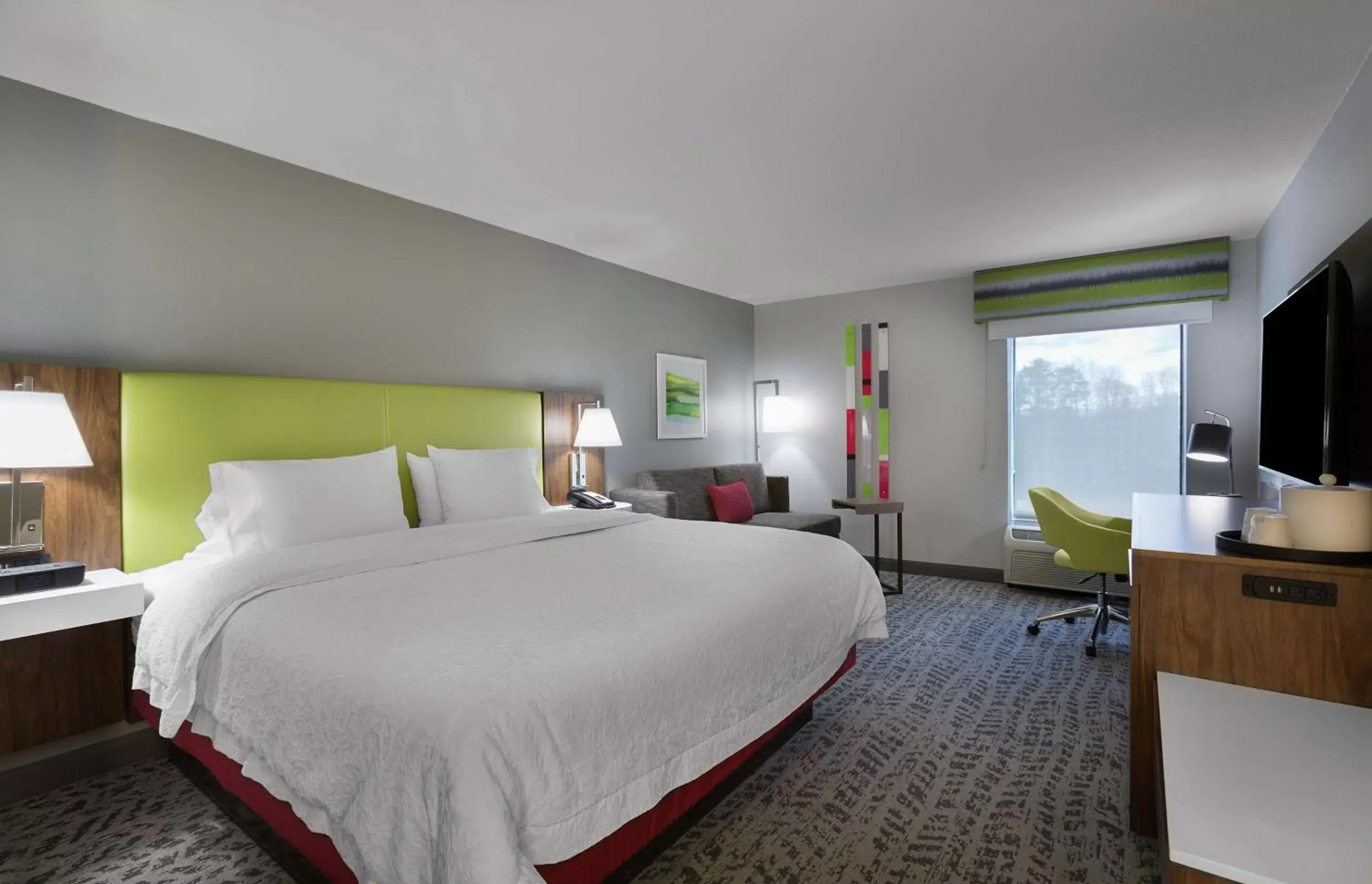 Bedroom, Bed in Hampton Inn Greenville/Travelers Rest