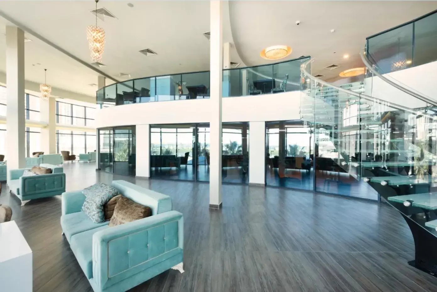 Seating area, Swimming Pool in Sky Tower Hotel