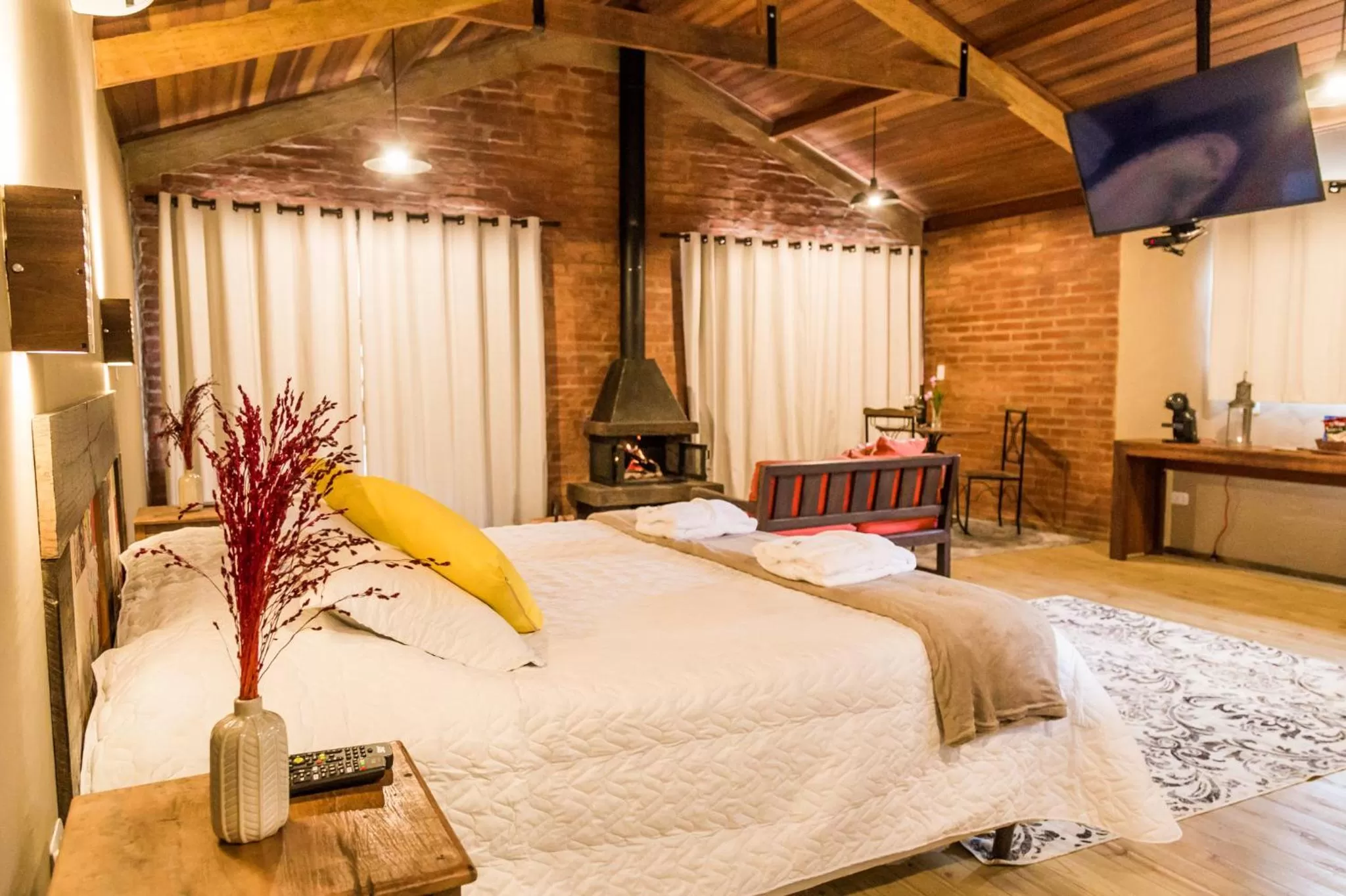 Bed in Pousada Serra do Luar