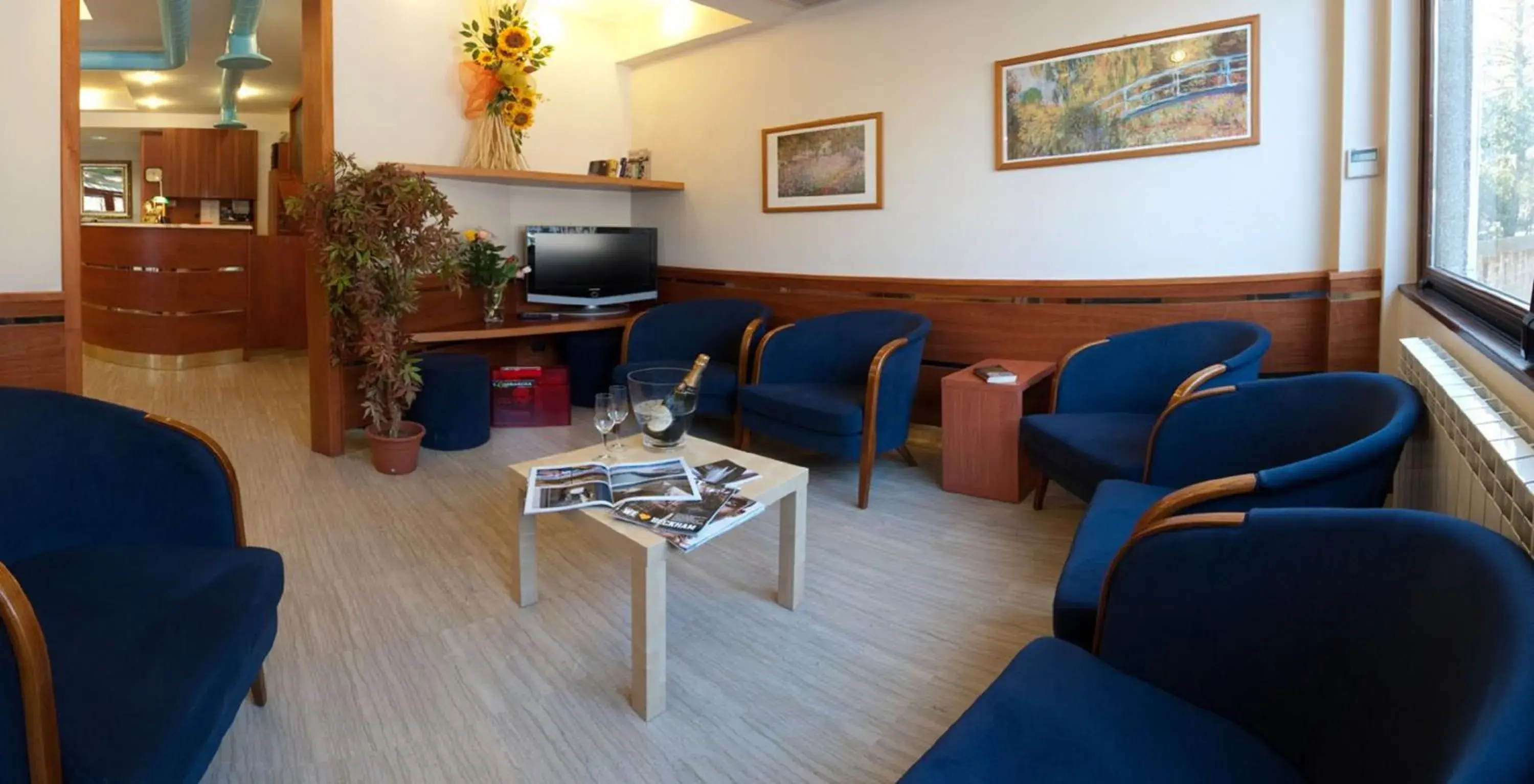 TV and multimedia, Seating Area in Hotel Ristorante Tre Leoni