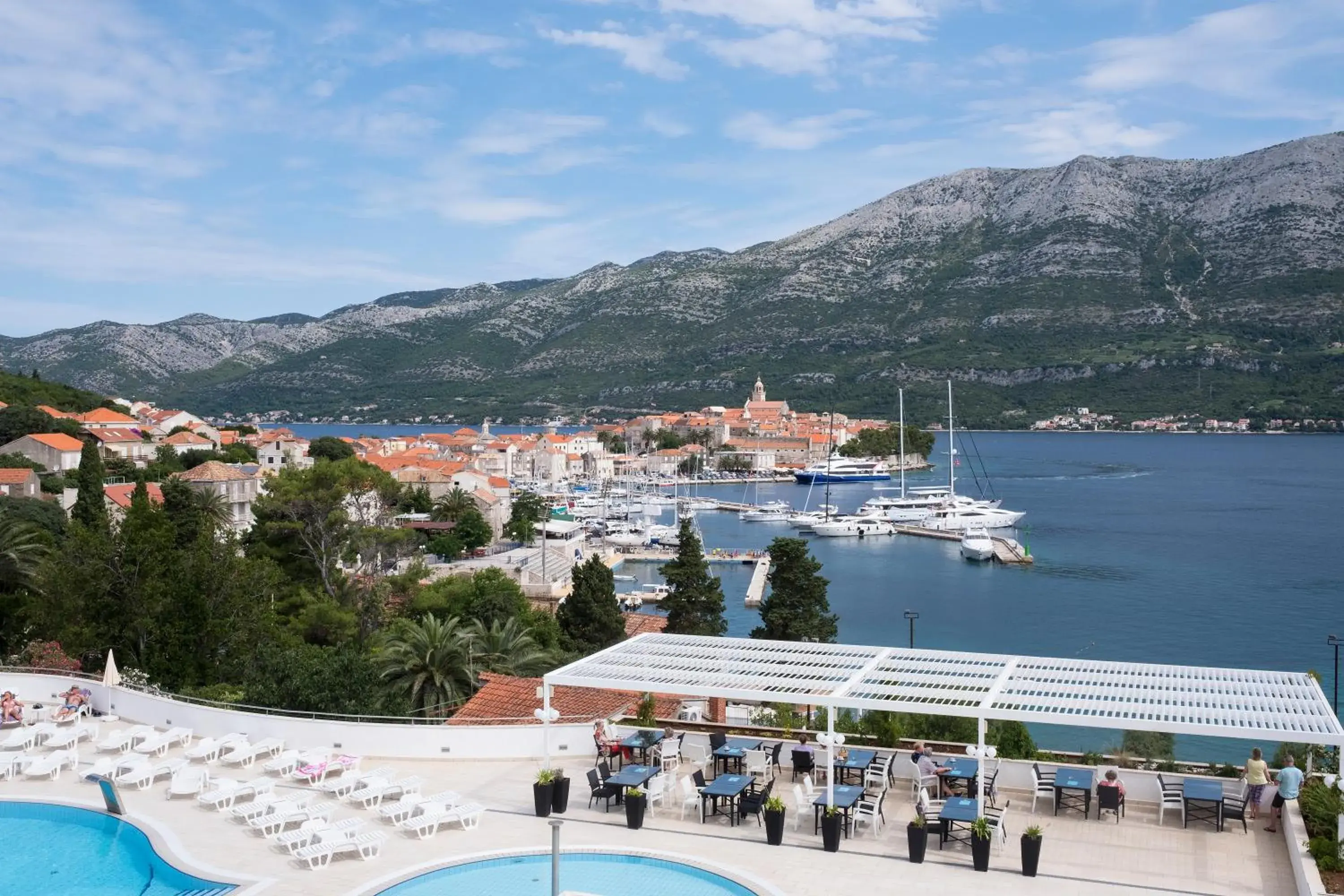 Pool view in Marko Polo Hotel by Aminess