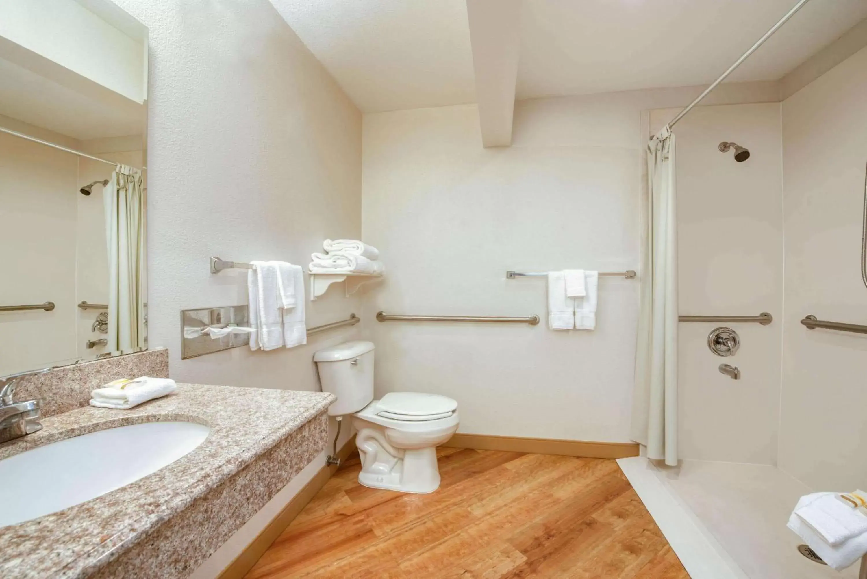 Shower, Bathroom in La Quinta Inn by Wyndham Cleveland Independence
