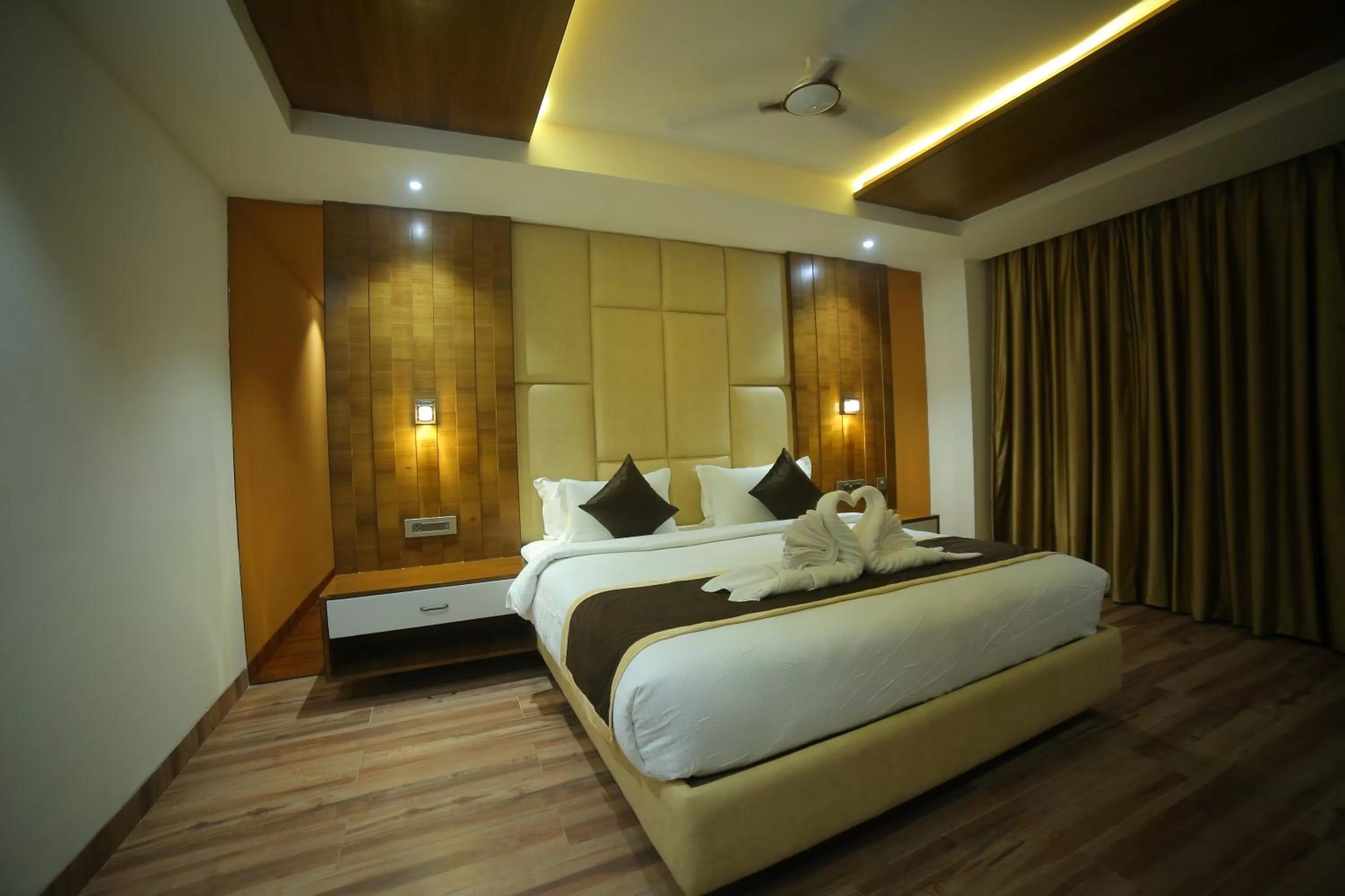 Bedroom, Bed in Sree Fortune Grand, Tadepalli