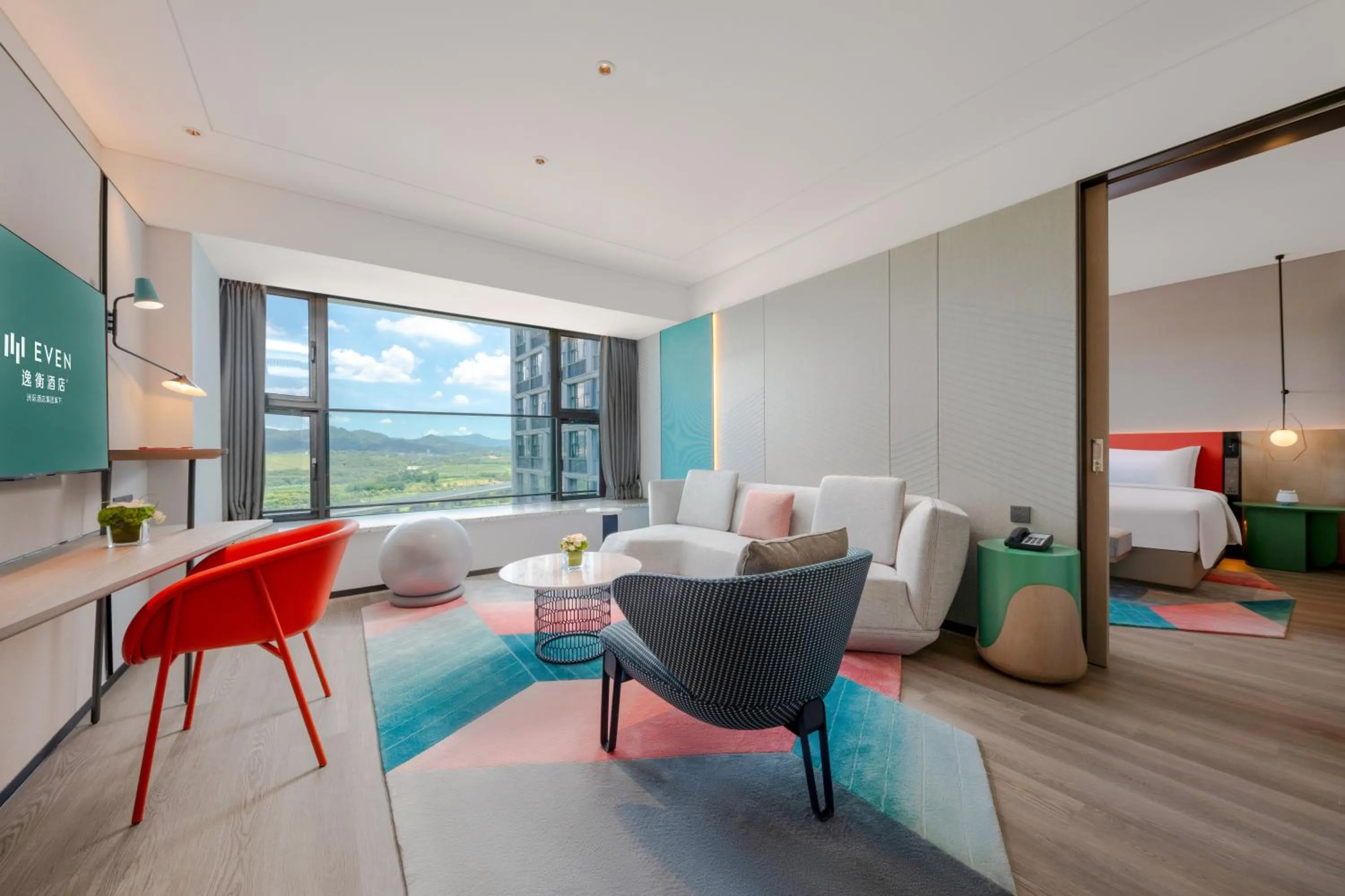 Living room in EVEN Hotels Shenzhen Guangming Cloud Park by IHG