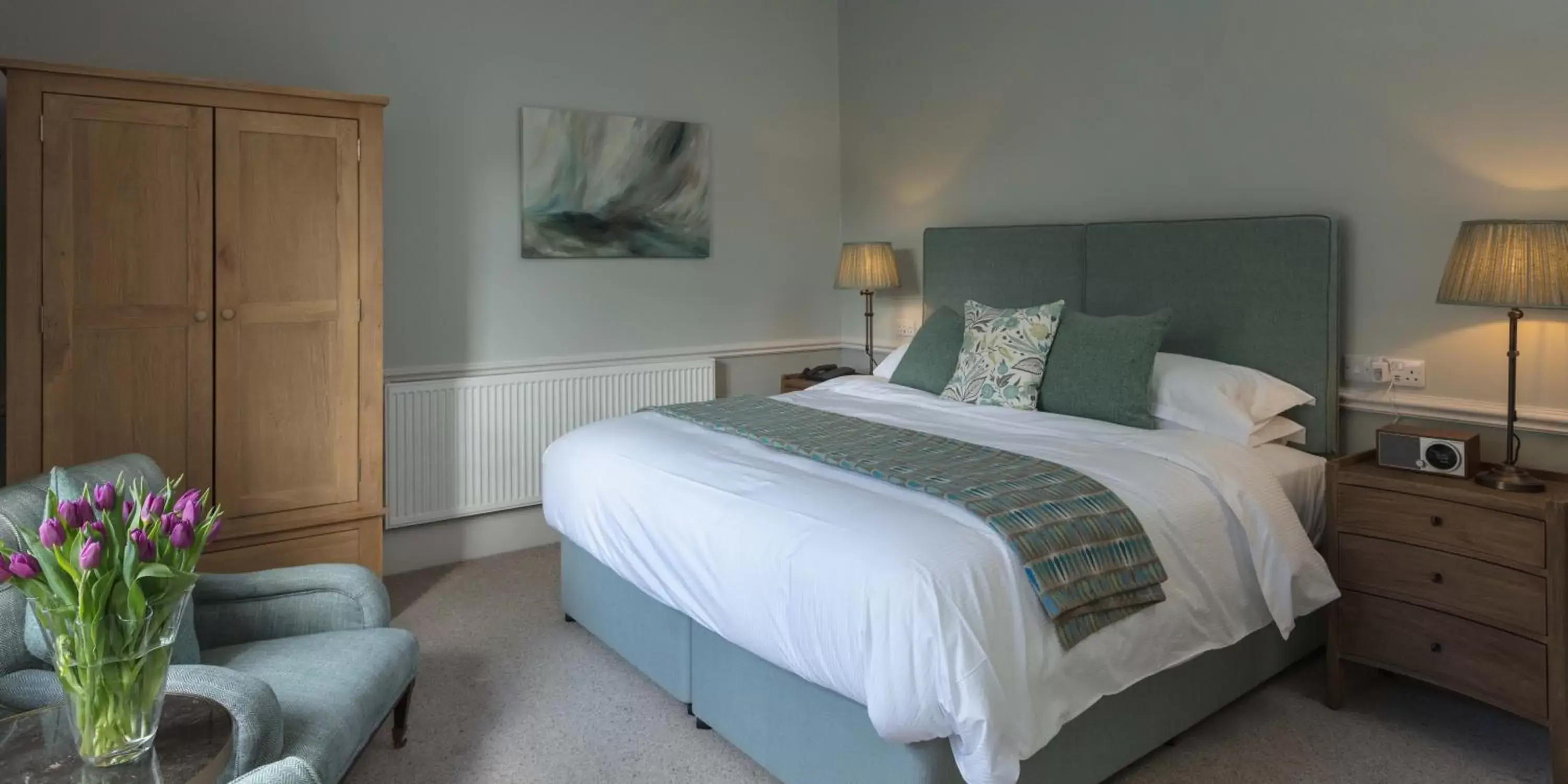 Bed in Farlam Hall Hotel & Restaurant