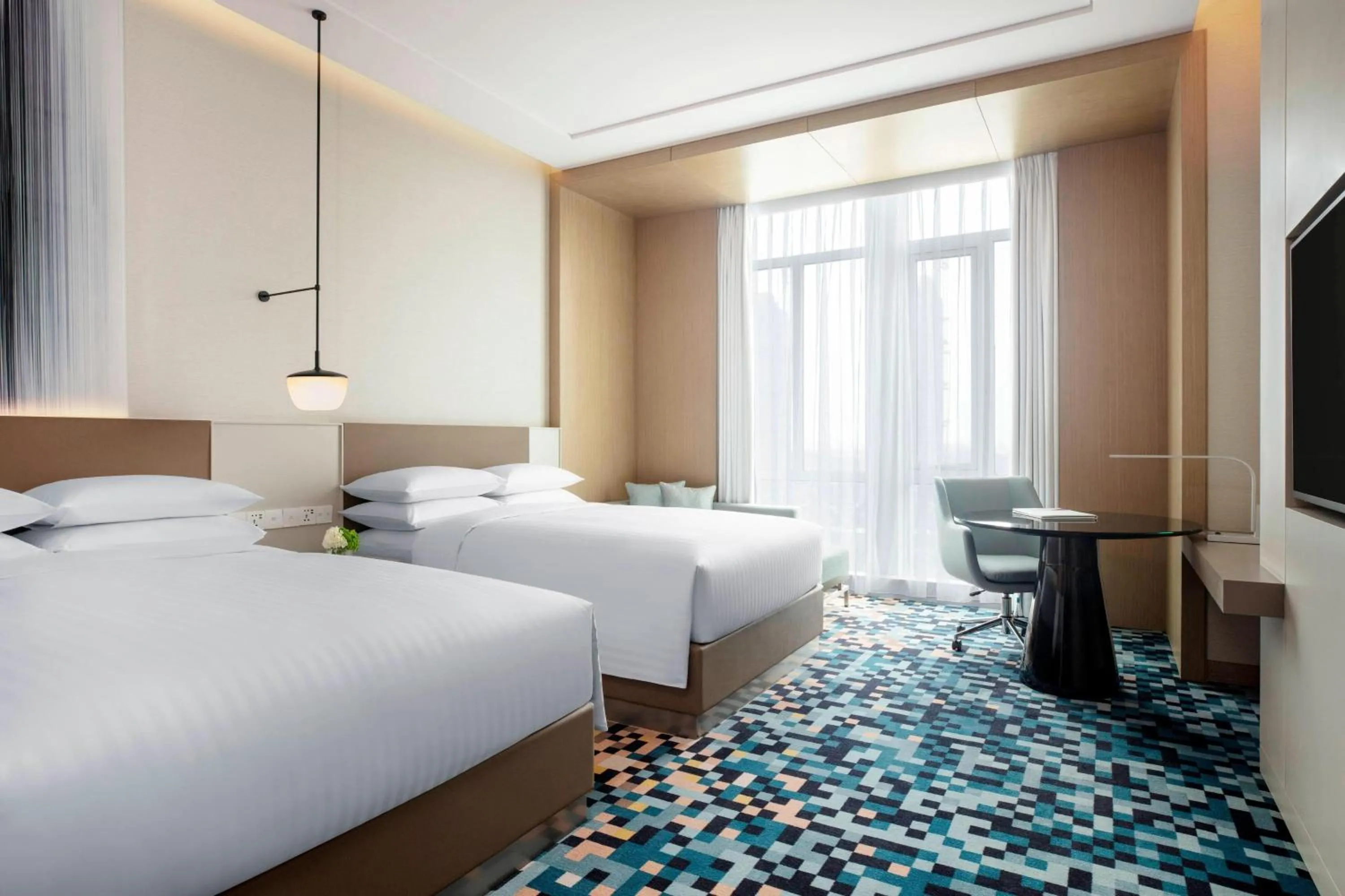 Photo of the whole room, Bed in Courtyard by Marriott Shanghai Minhang