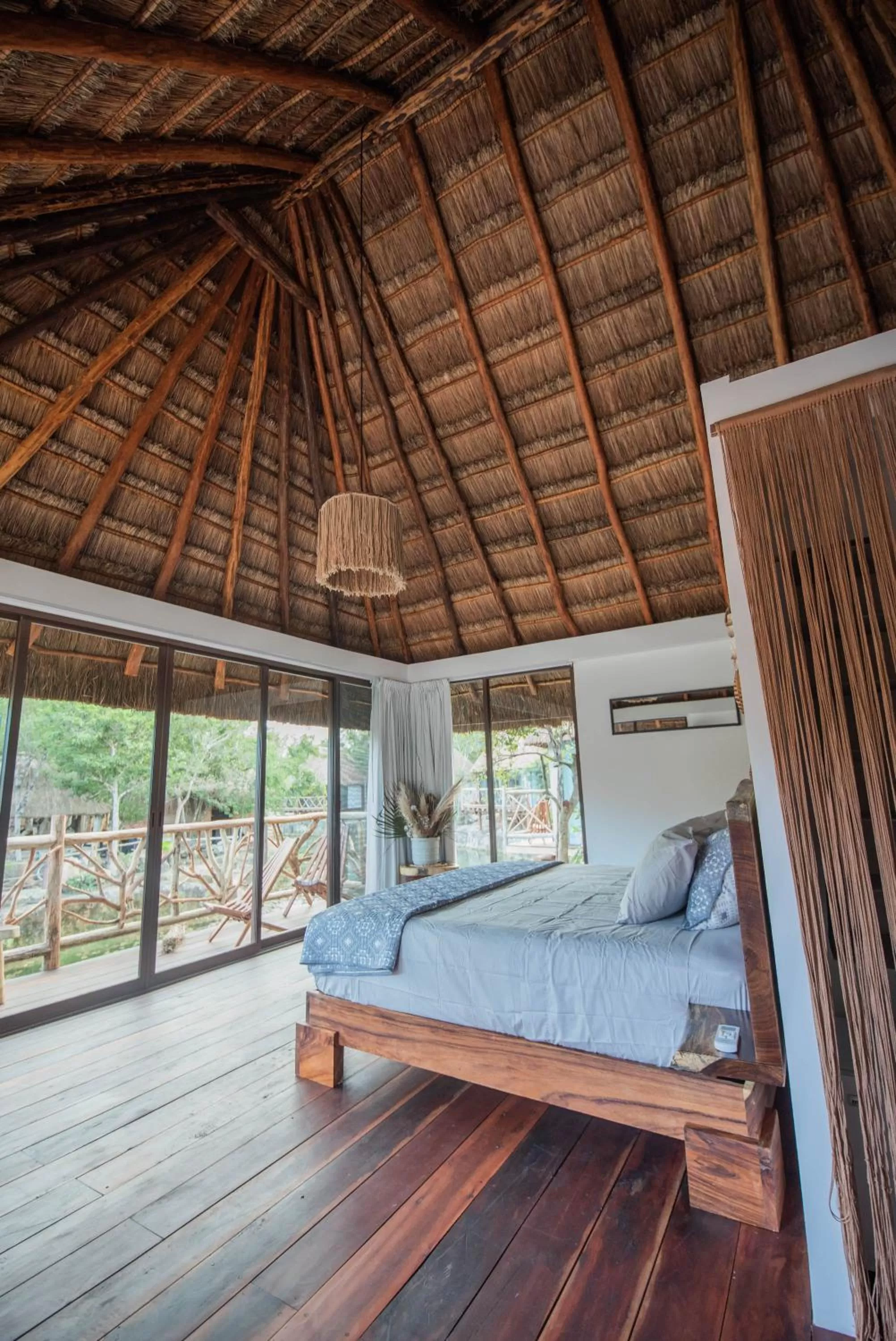 Bedroom in Zamna eco-lodge Tulum