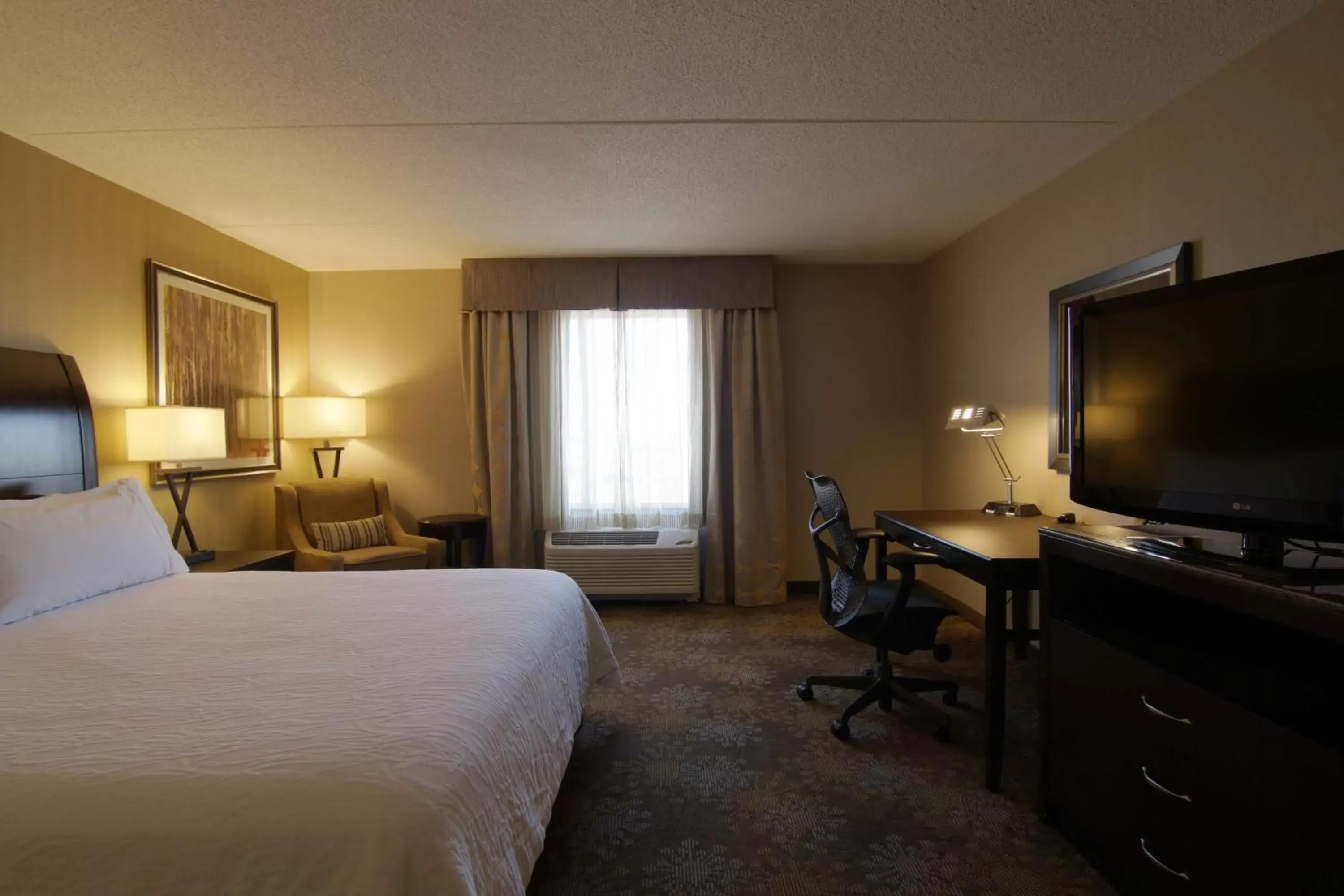 Bed, TV/Entertainment Center in Hilton Garden Inn Toronto/Brampton