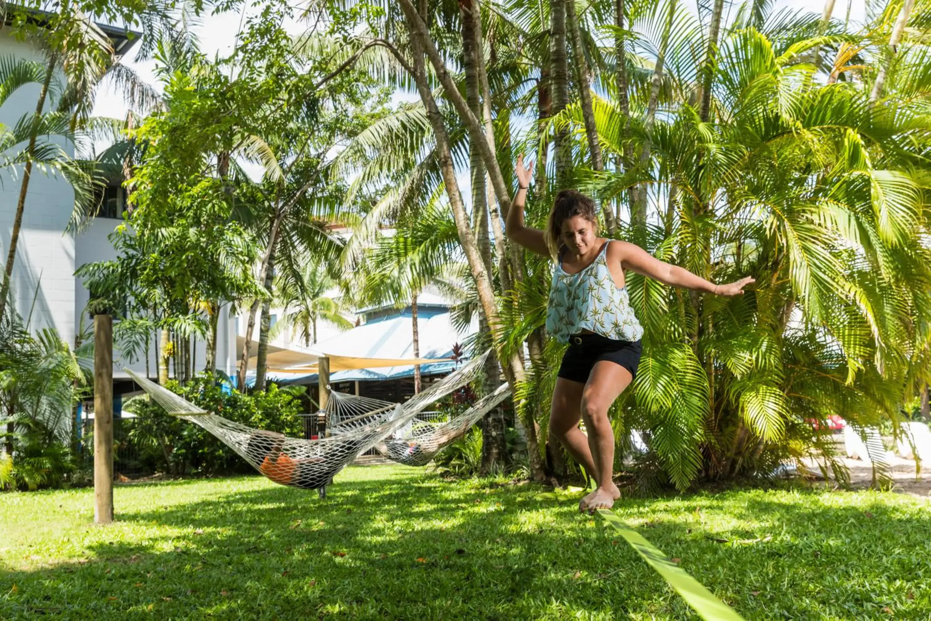 Garden in Summer House Backpackers Cairns