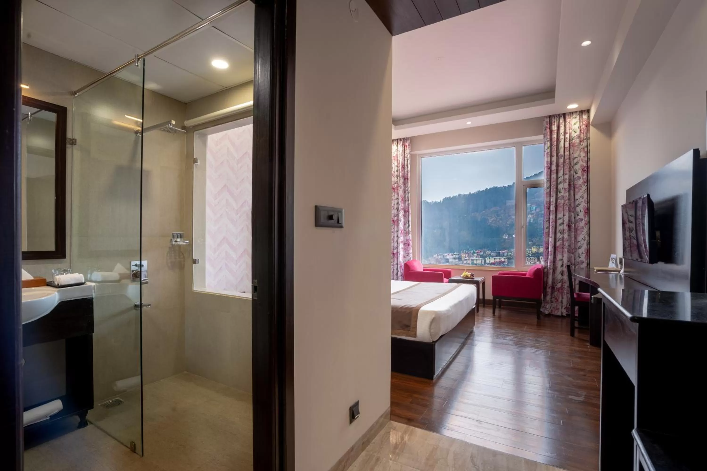View (from property/room), Bed in The Orchid Shimla