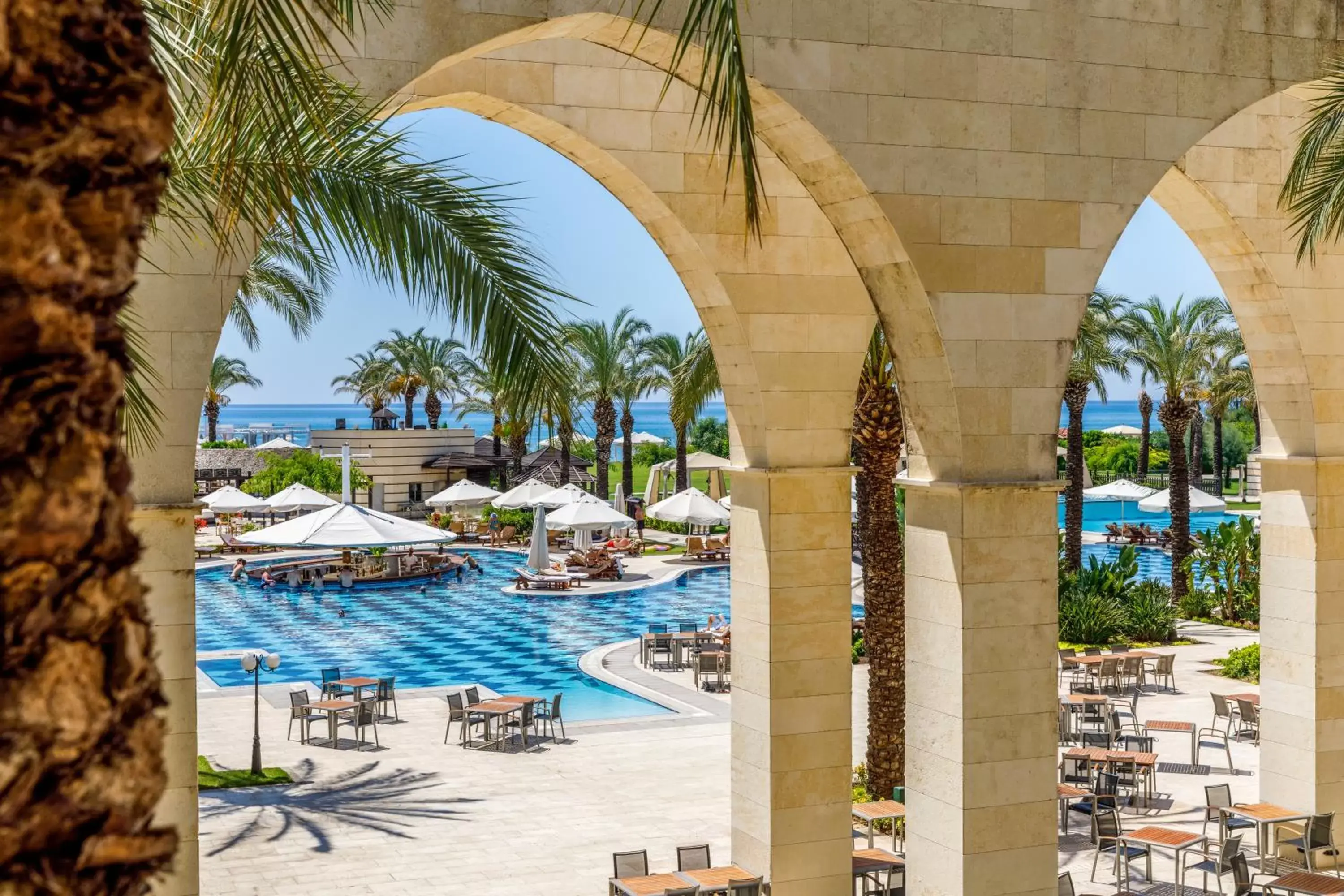 Pool View in Kempinski Hotel The Dome Belek