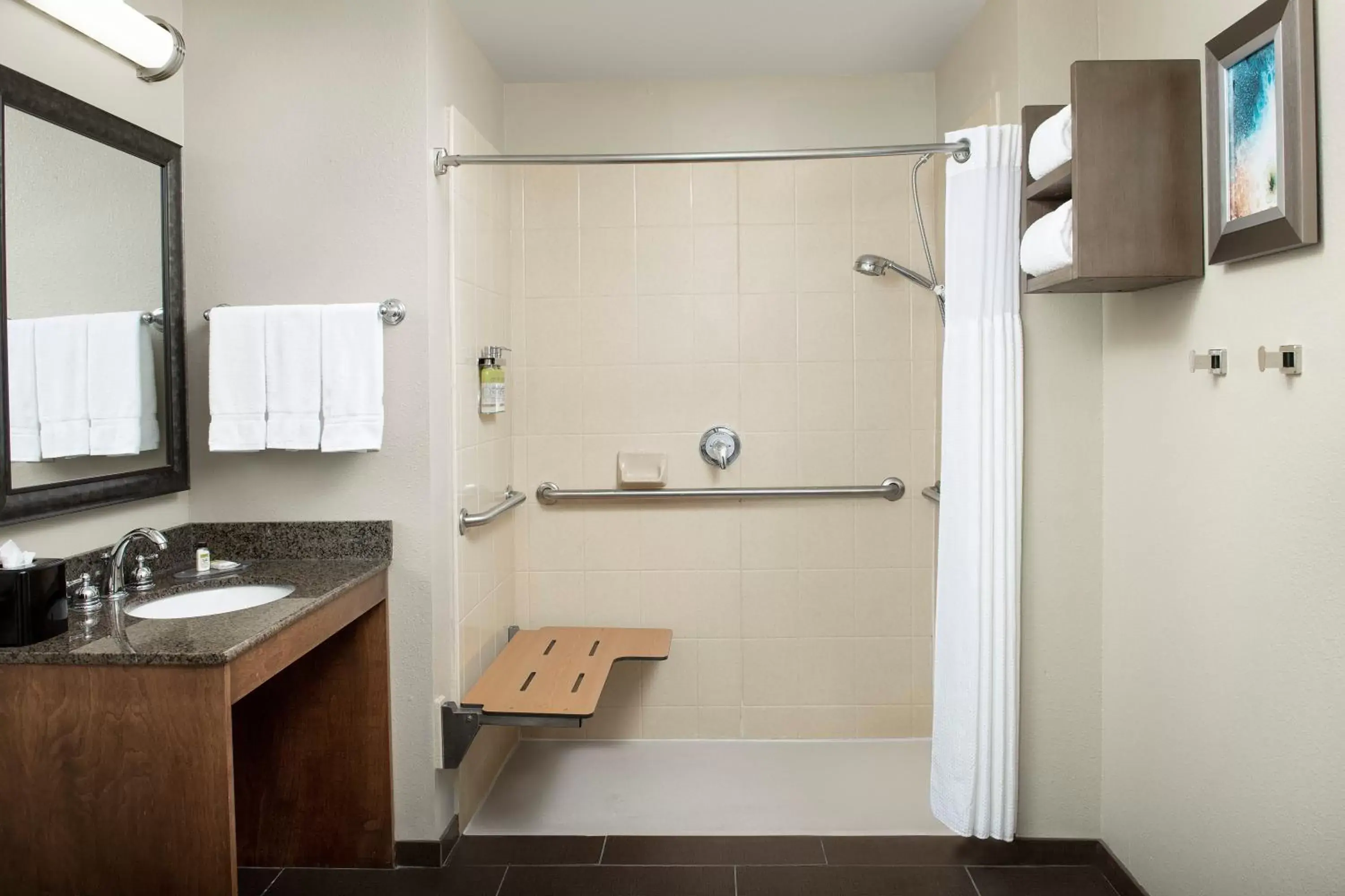 Shower, Bathroom in Staybridge Suites Greenville I-85 Woodruff Road, an IHG Hotel