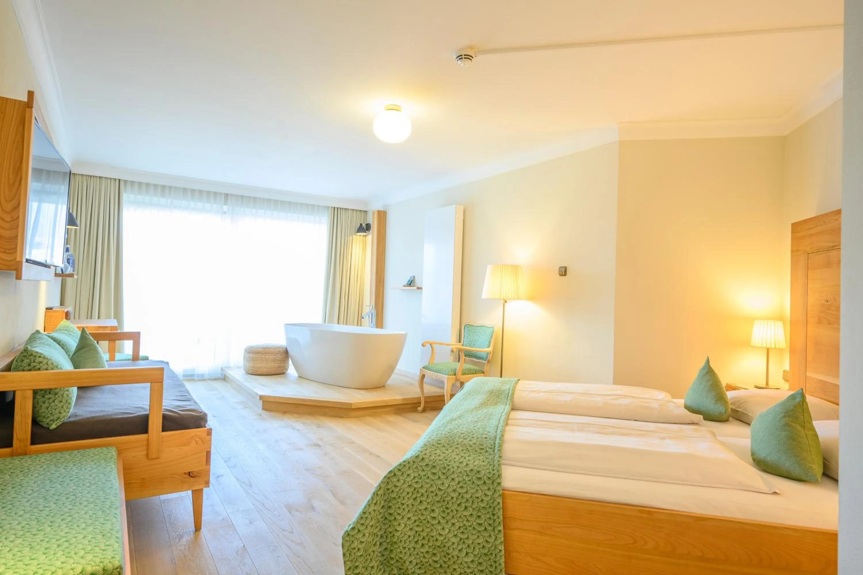 Photo of the whole room, Bed in Biohotel Garmischer Hof