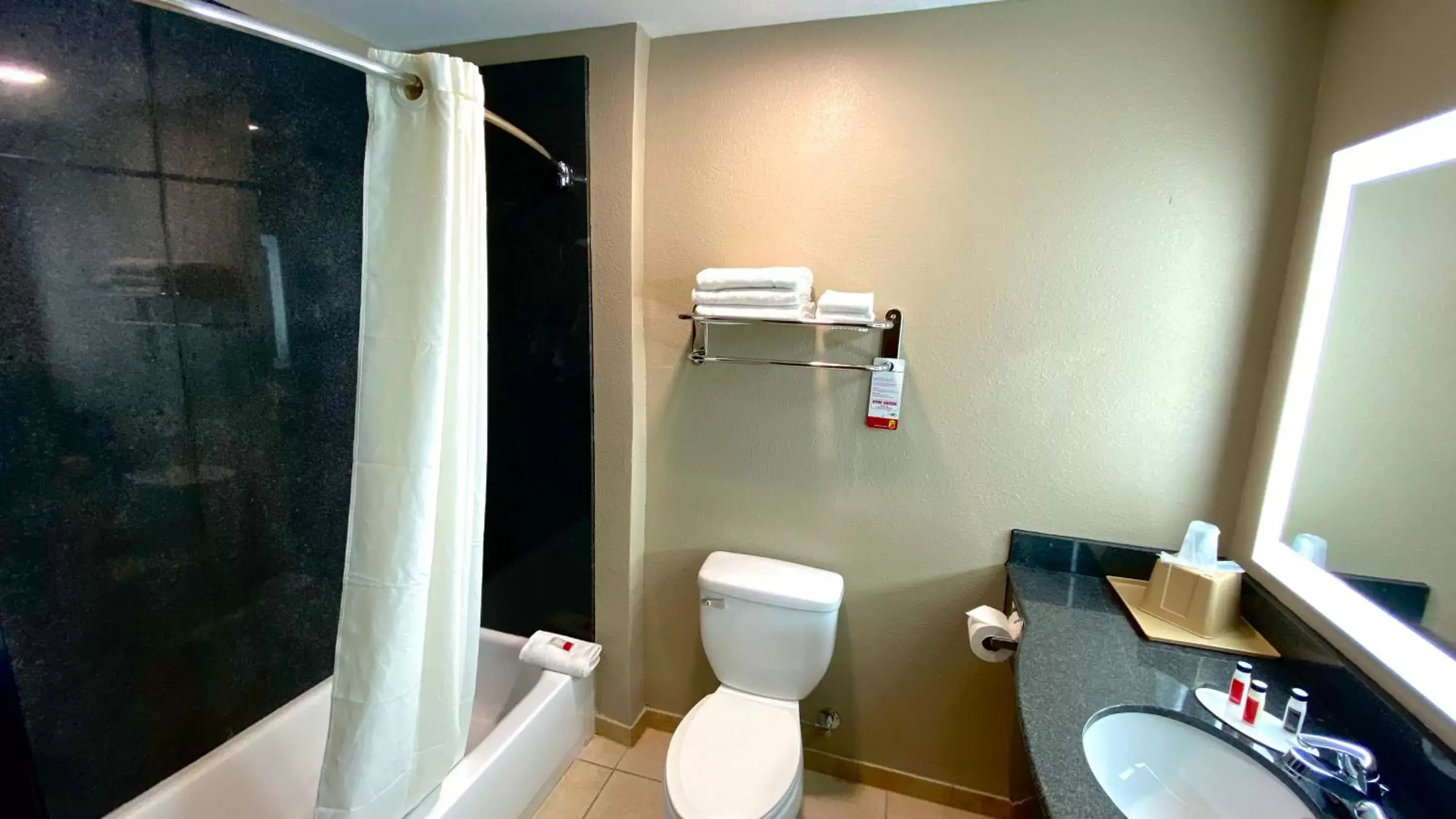 Toilet, Bathroom in Super 8 by Wyndham Harker Heights Killeen Fort Hood