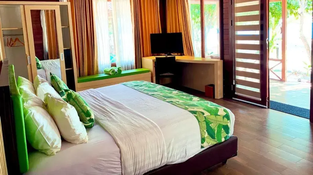 Bed in Sylvia Beach Villa