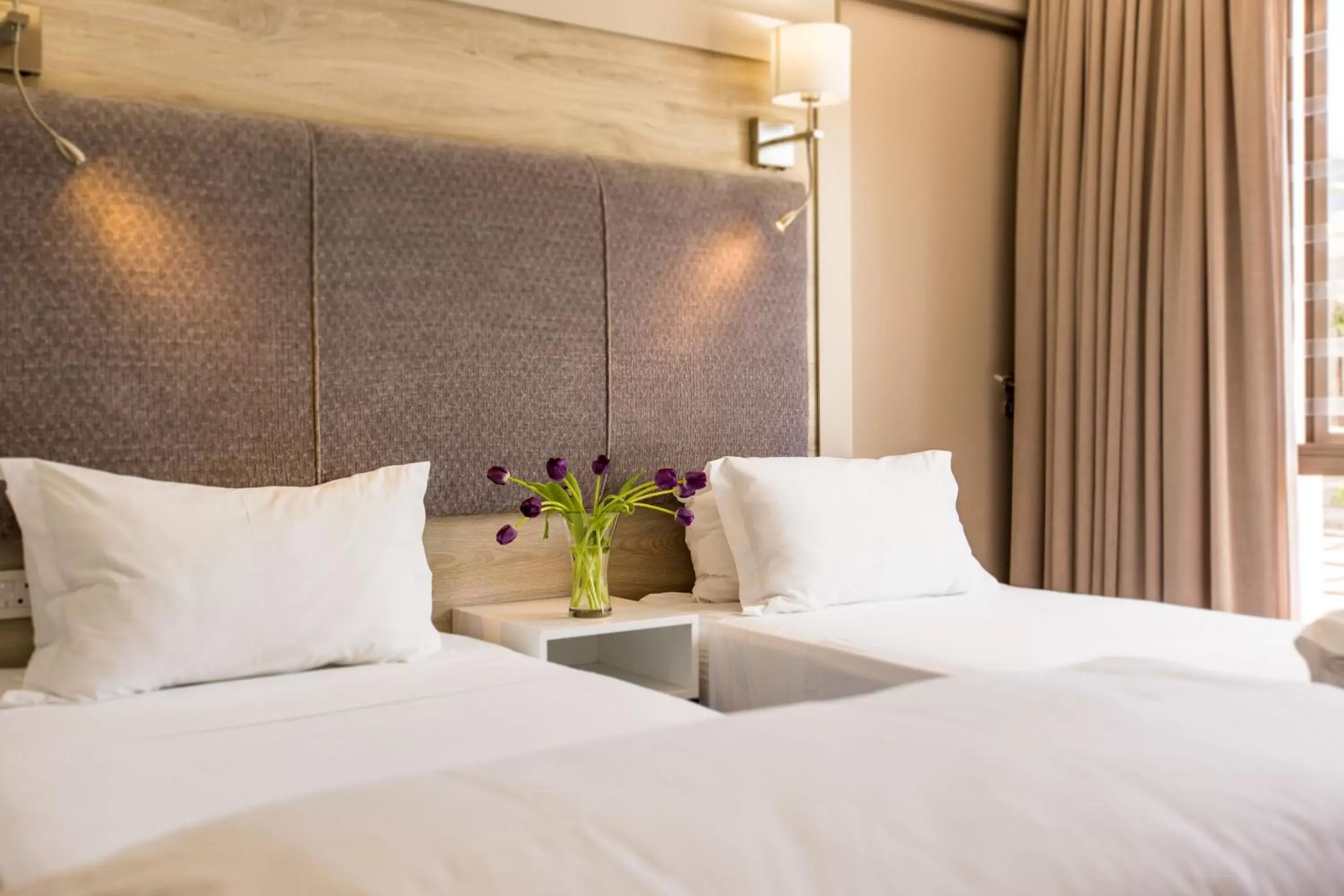 Pool view, Bed in Ocean Bay Guesthouse Pool view, Bed in Ocean Bay Guesthouse