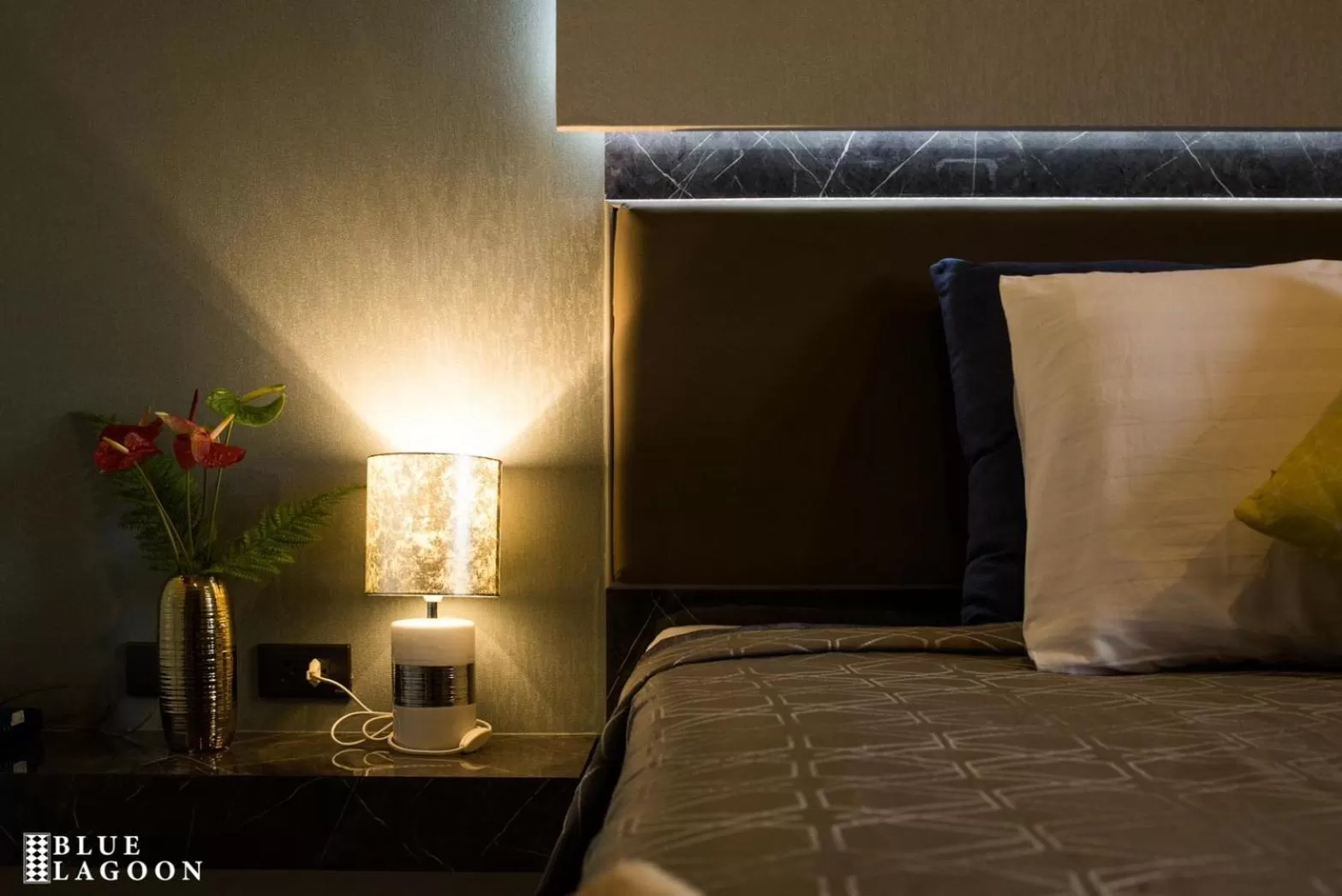 Decorative detail, Bed in Blue Lagoon Hotel