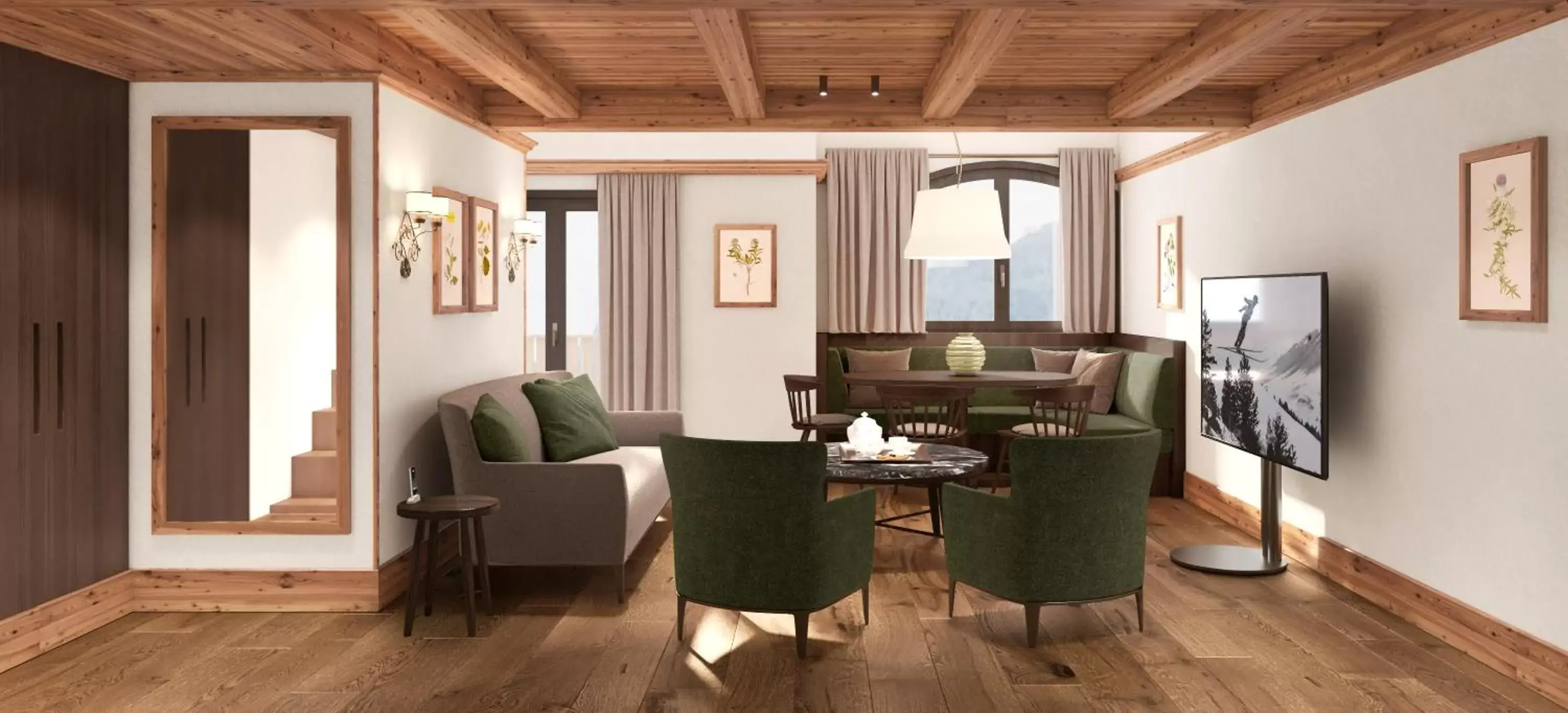 Communal lounge/ TV room, Seating Area in Faloria Mountain Spa Resort