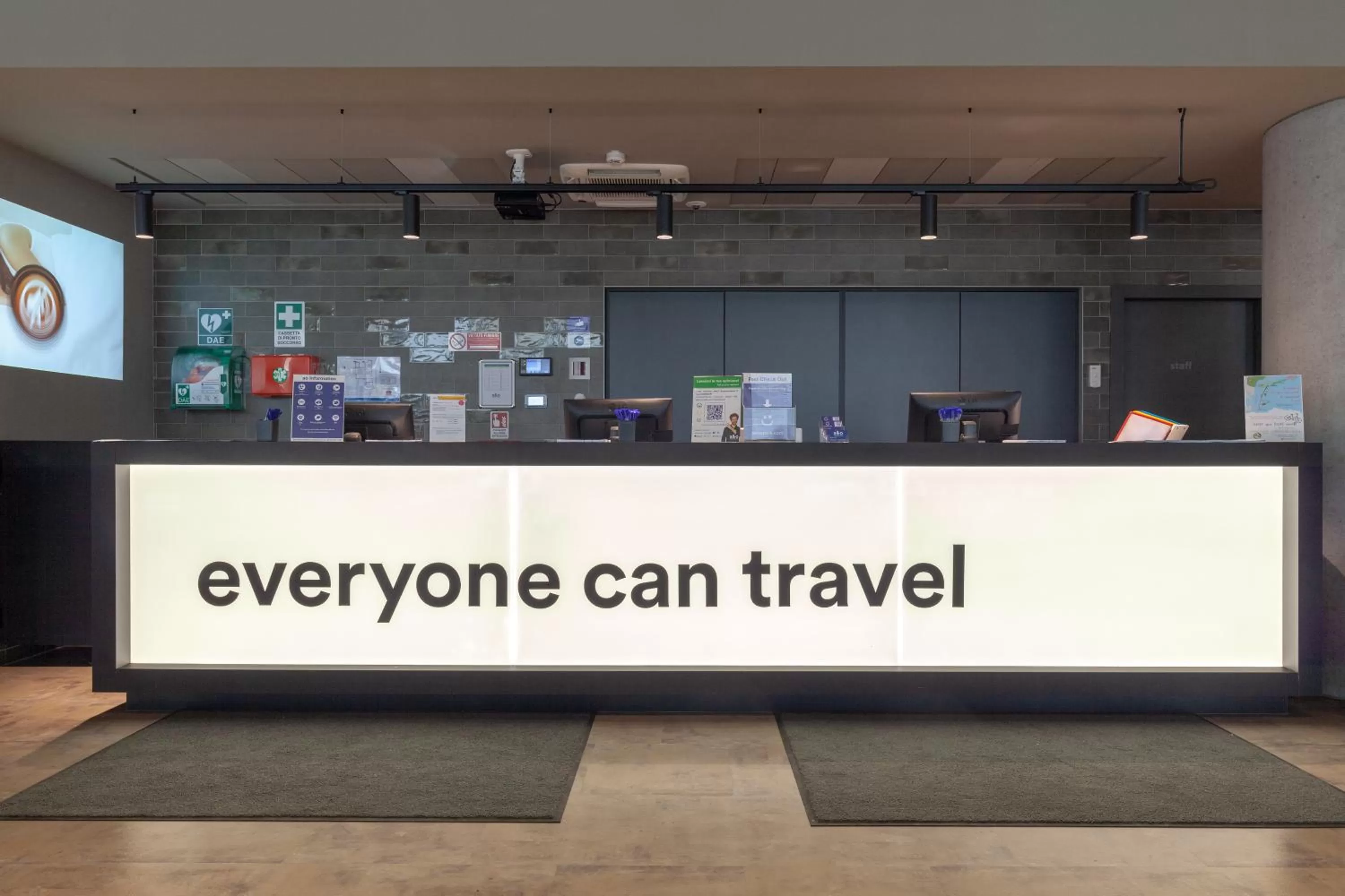 Lobby or reception in a&o Berlin Hauptbahnhof