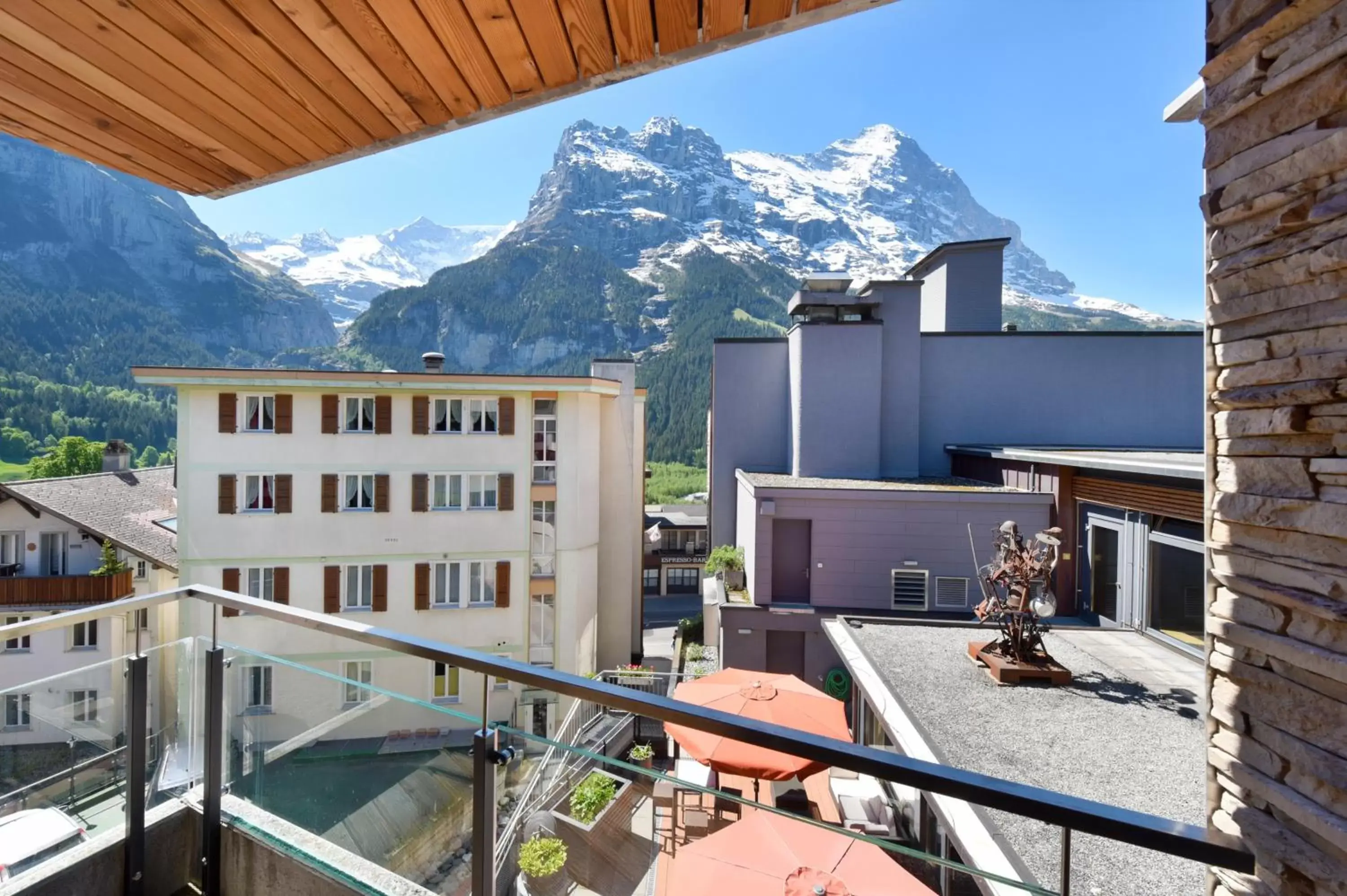 View (from property/room), Balcony/Terrace in Aparthotel Eiger *** - Grindelwald