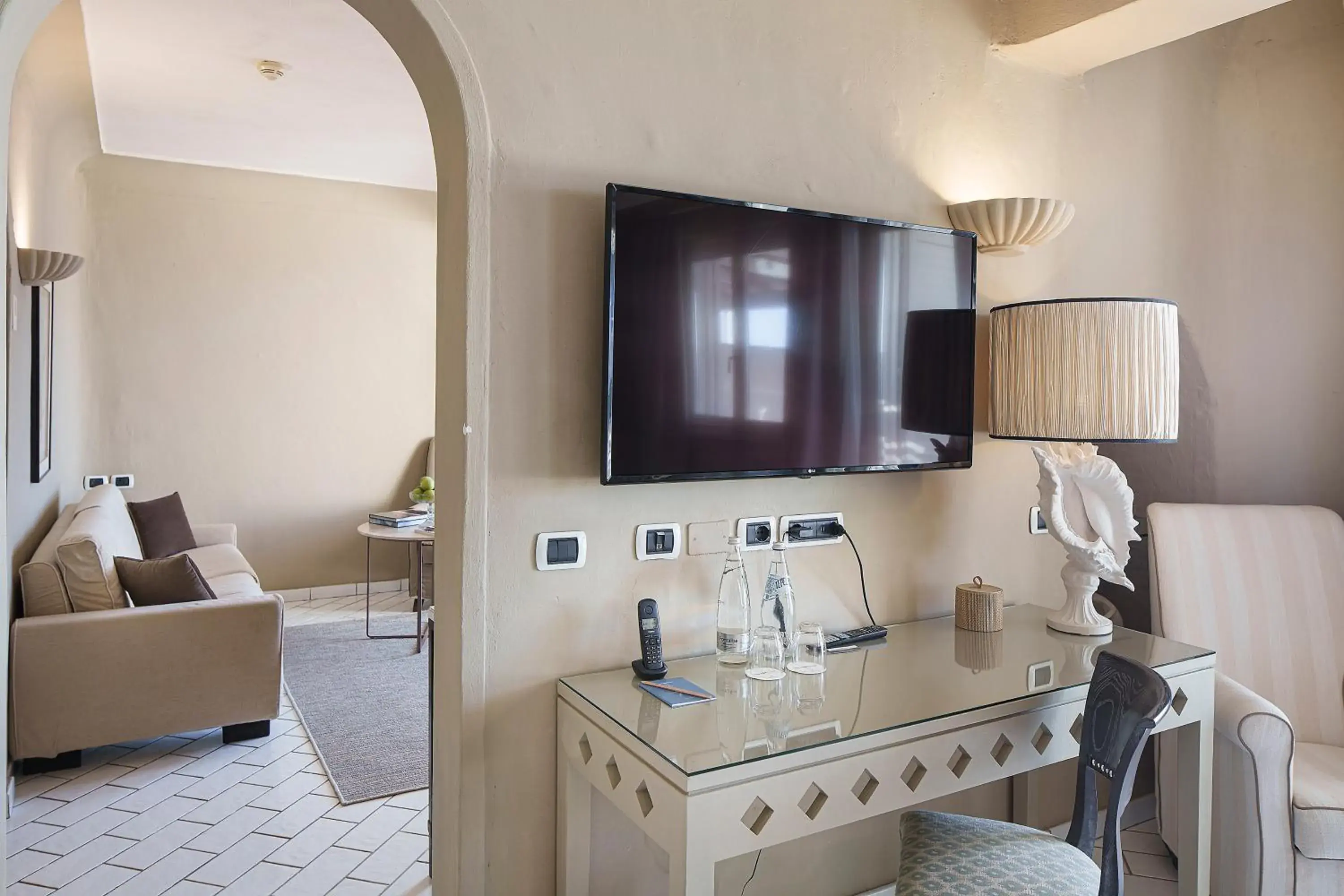 TV/Entertainment Center in Therasia Resort Sea and SPA