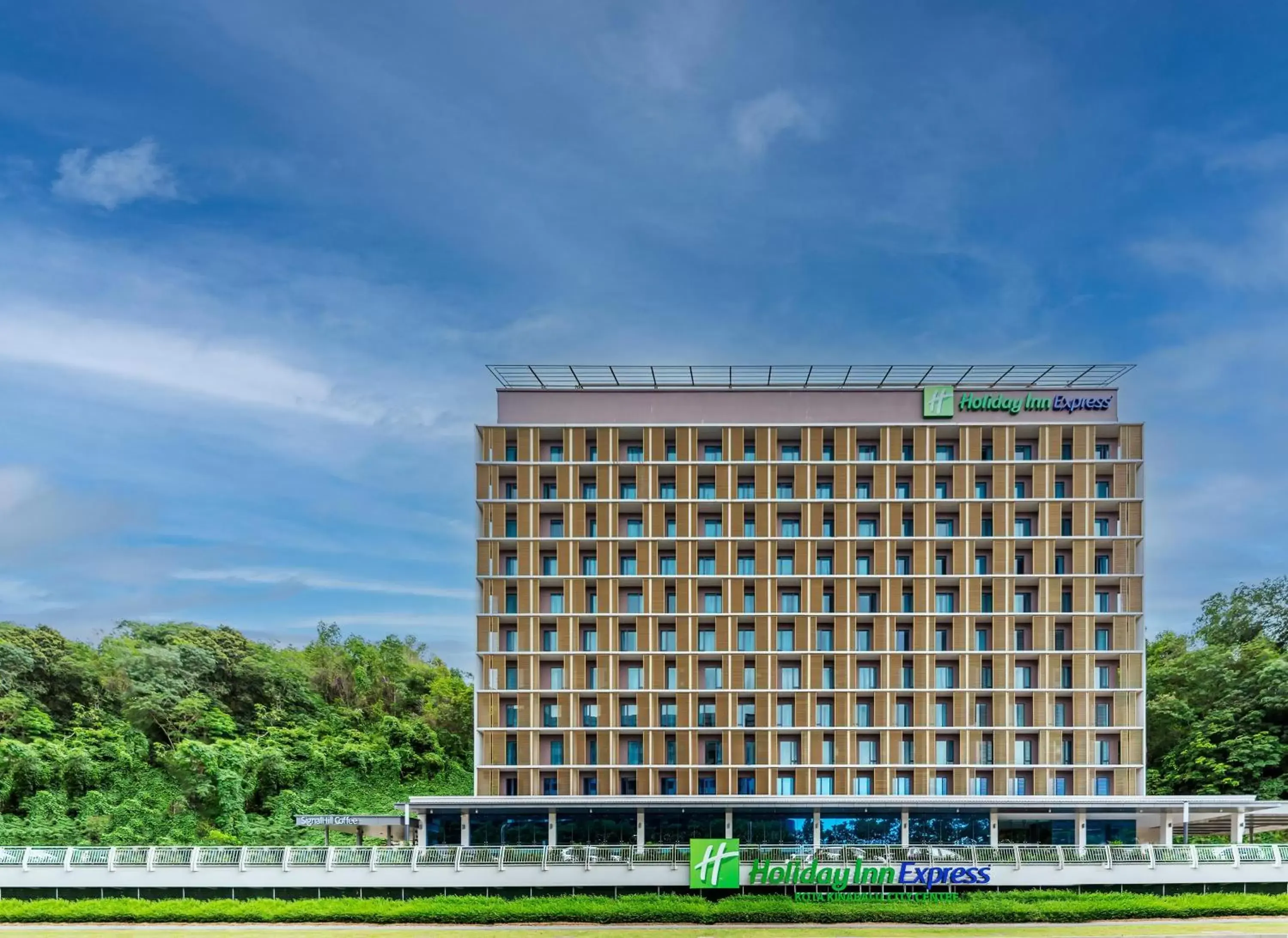 Facade/entrance, Property Building in Holiday Inn Express Kota Kinabalu City Centre, an IHG Hotel
