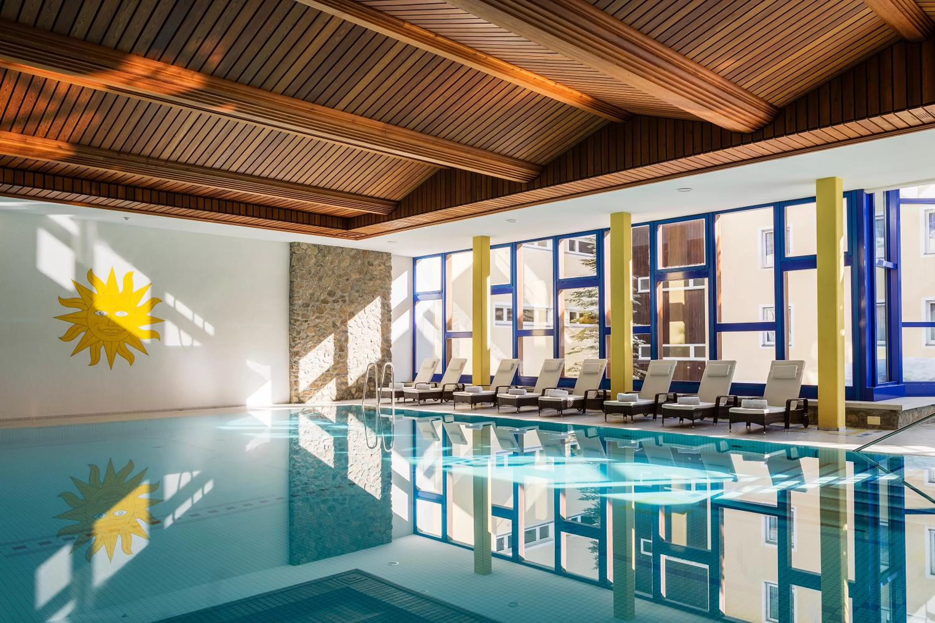 Swimming pool in Hotel Europa Suites St Moritz