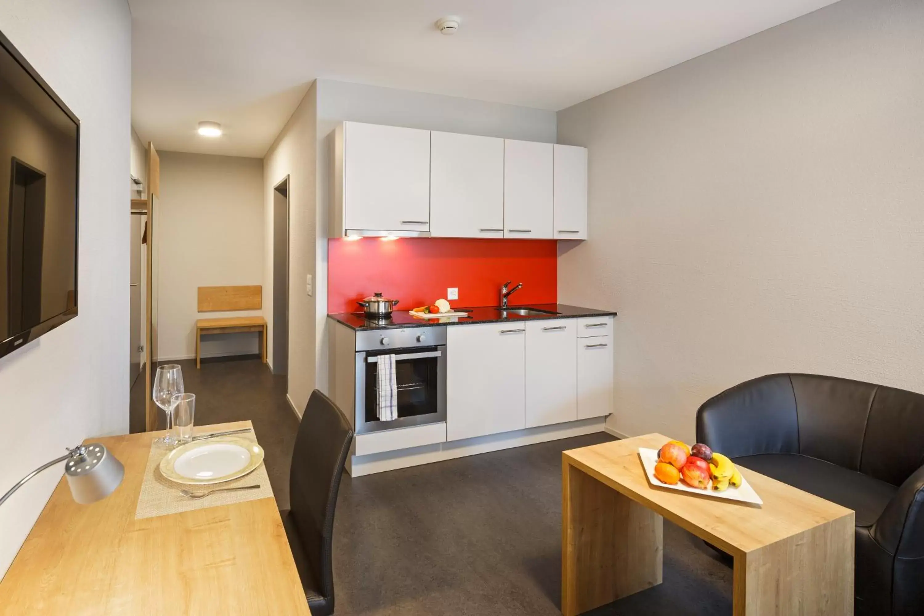 Kitchen or kitchenette, Kitchen/Kitchenette in Aparthotel-aarau-WEST Swiss Quality