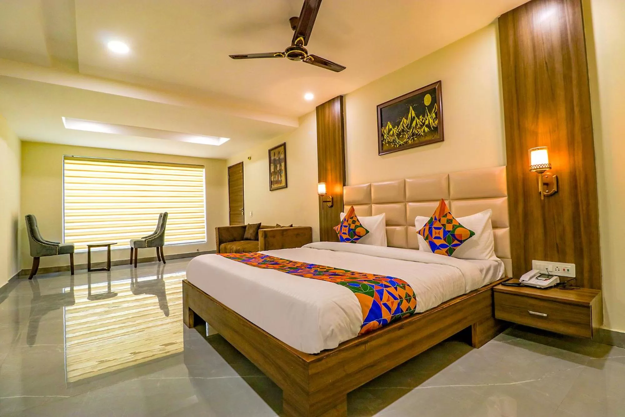 Bed in FabHotel Prime K9 Regency